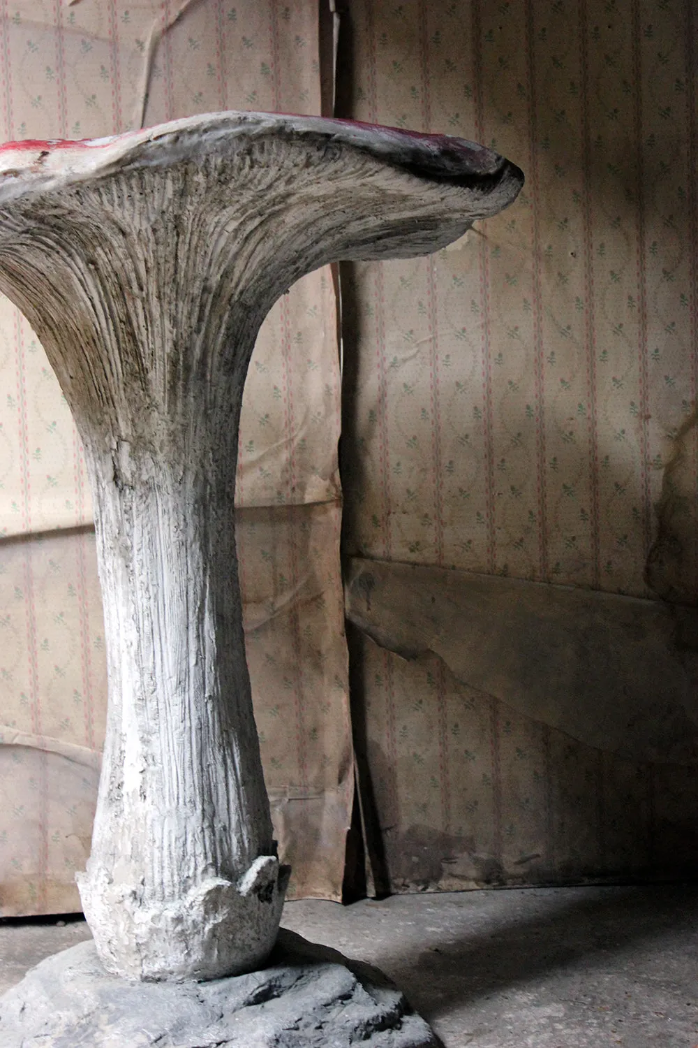 A Large Stylised Mid-20thC Painted Plaster & Fibreglass Theatre Prop Model of a Fly Agaric Toadstool