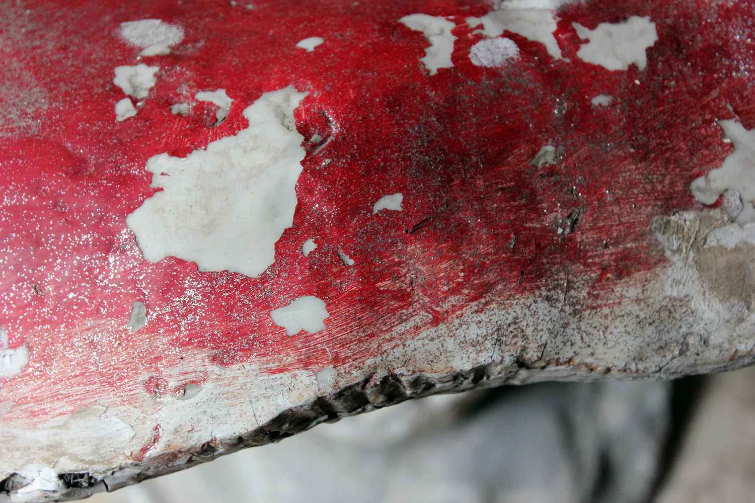 A Large Stylised Mid-20thC Painted Plaster & Fibreglass Theatre Prop Model of a Fly Agaric Toadstool