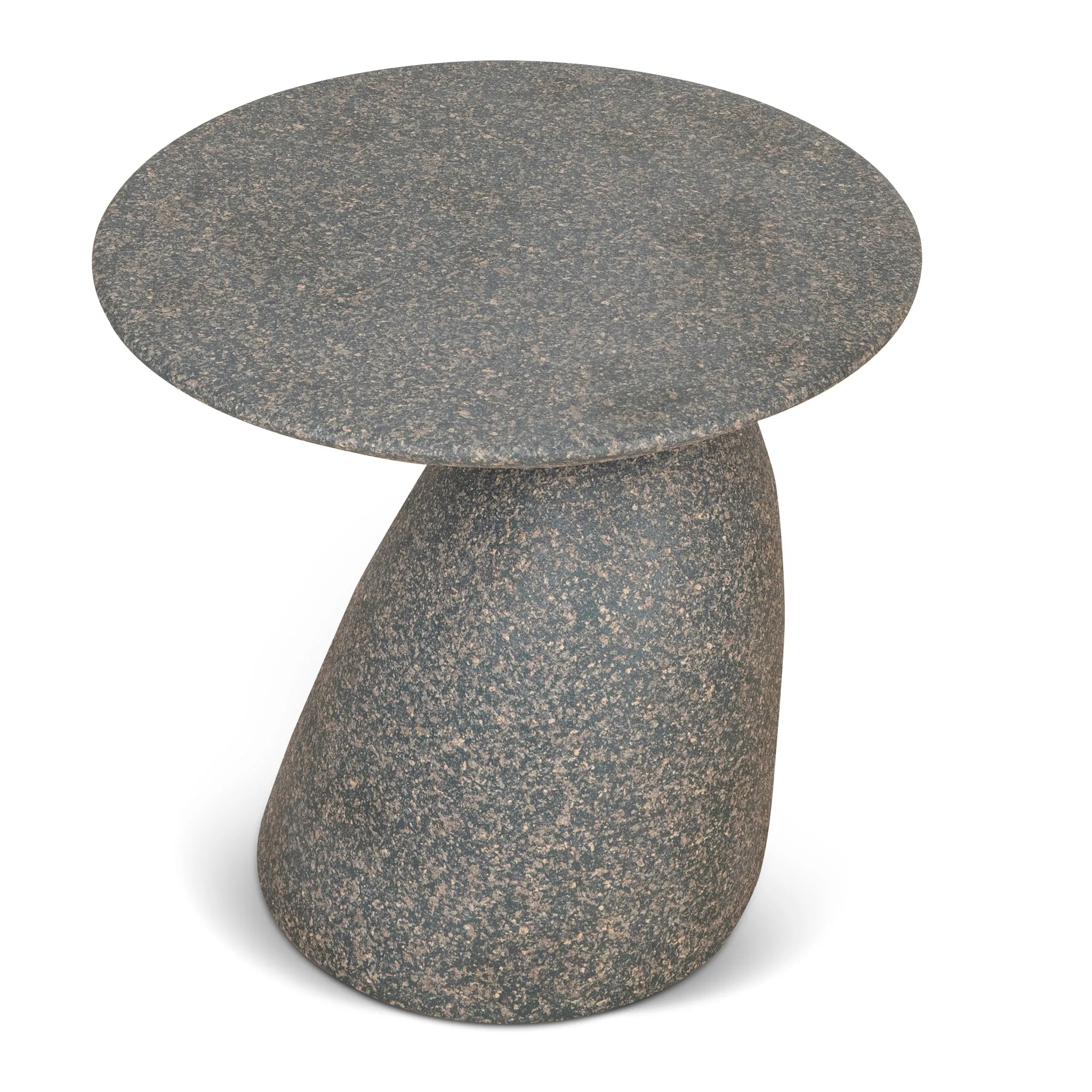 Almas 60cm Fibre Glass Side Table - Charcoal Latte