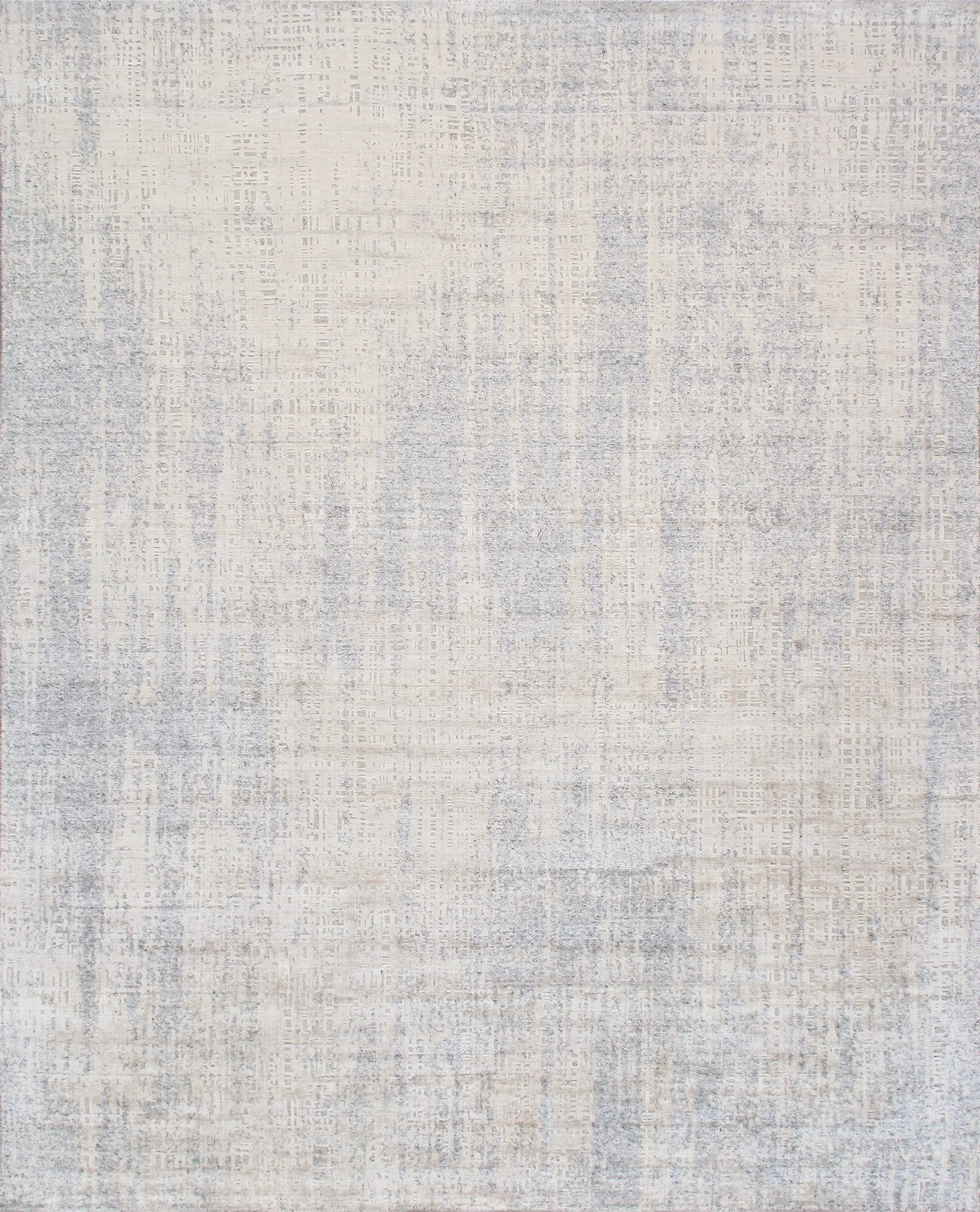 Amari Collection Hand-Loomed Bsilk & Wool Grey Area Rug- 8' 1" X 10' 0"