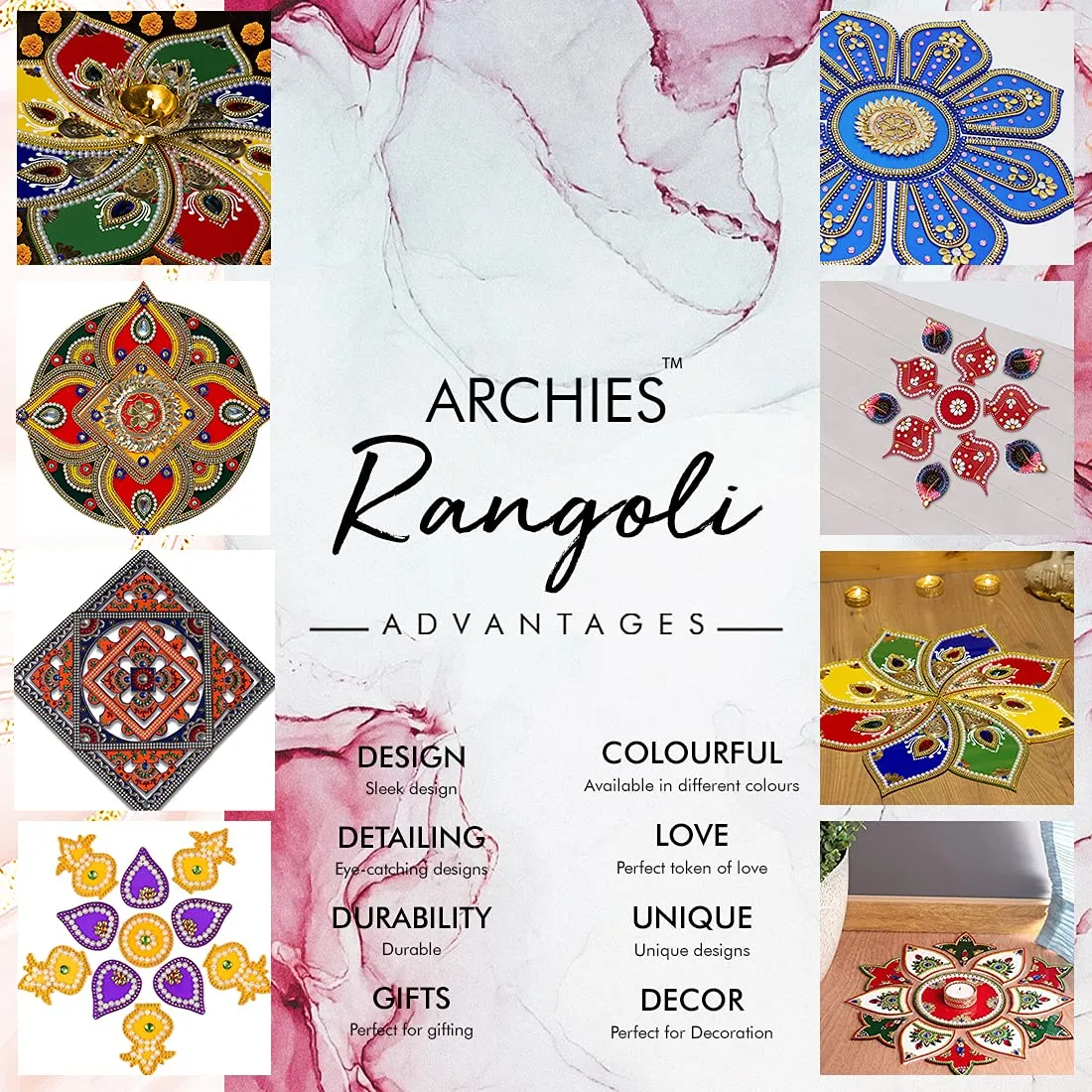 ARCHIES Rangoli for Home| Office Decoration| Diwali Gifts|Festive Decor.RANG02A