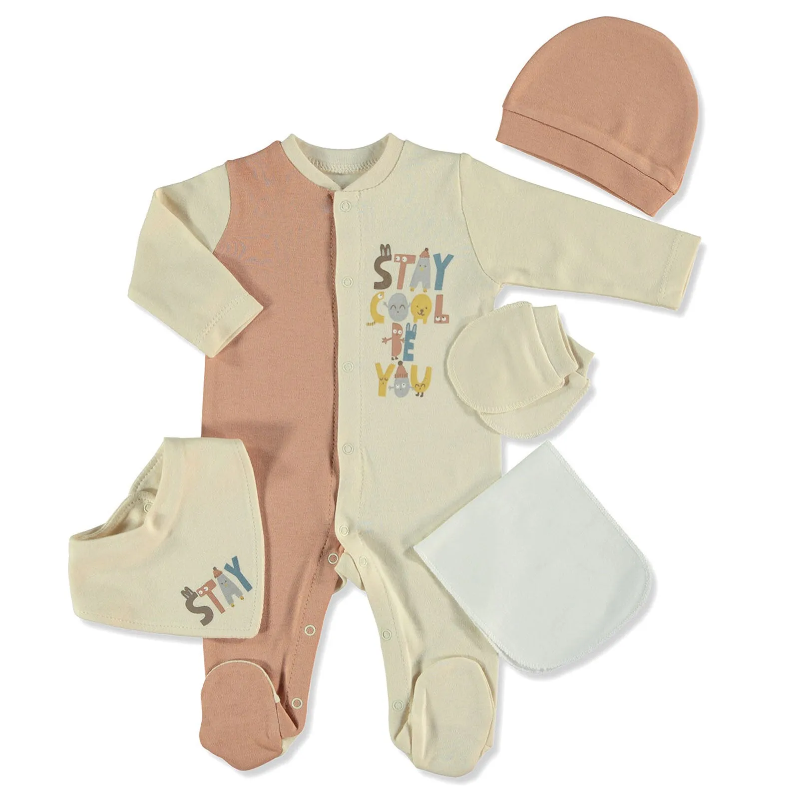 Bebbek Baby Boy 5 Pcs Newborn Starter Set