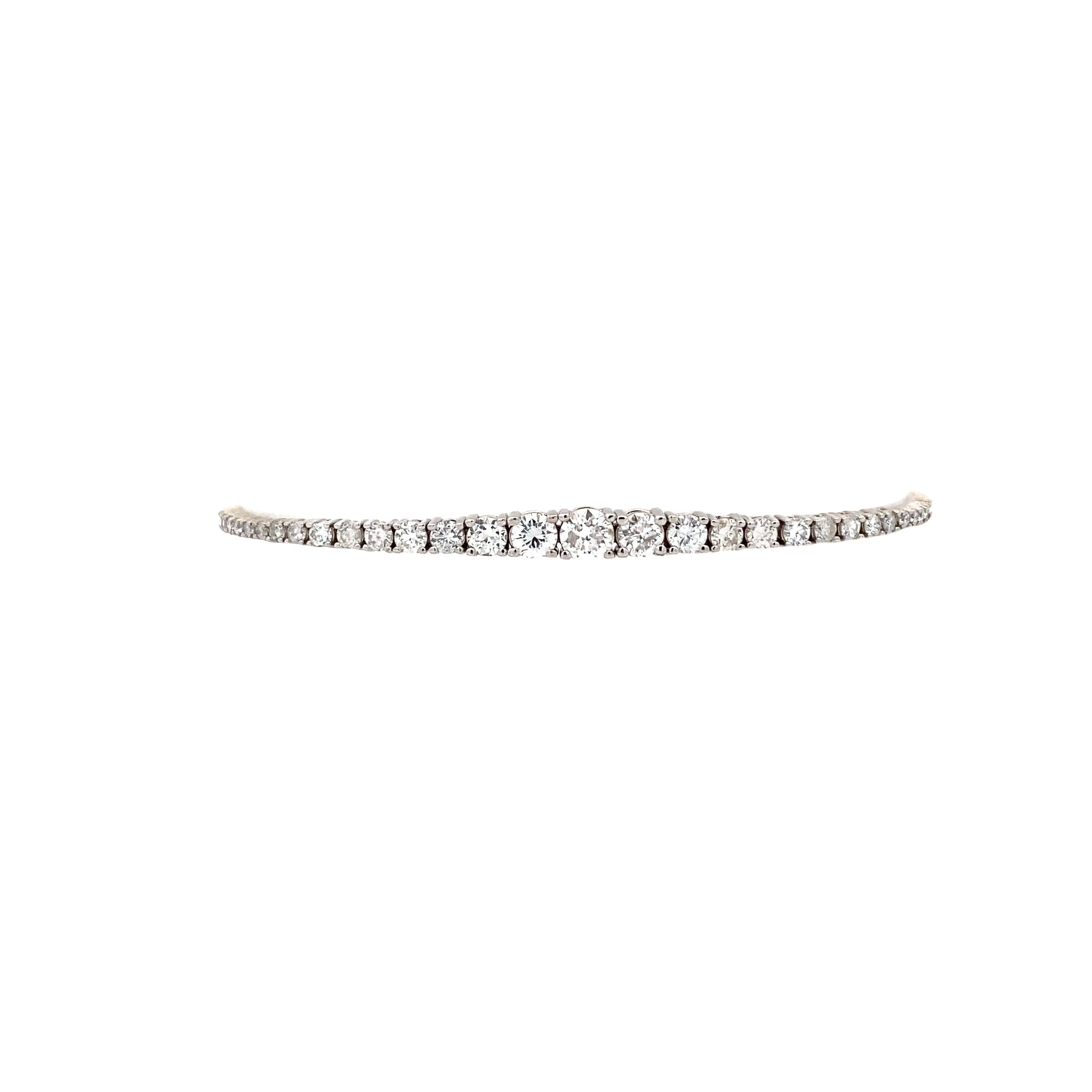 Beeghly & Co. White Gold Diamond Tennis Bracelet