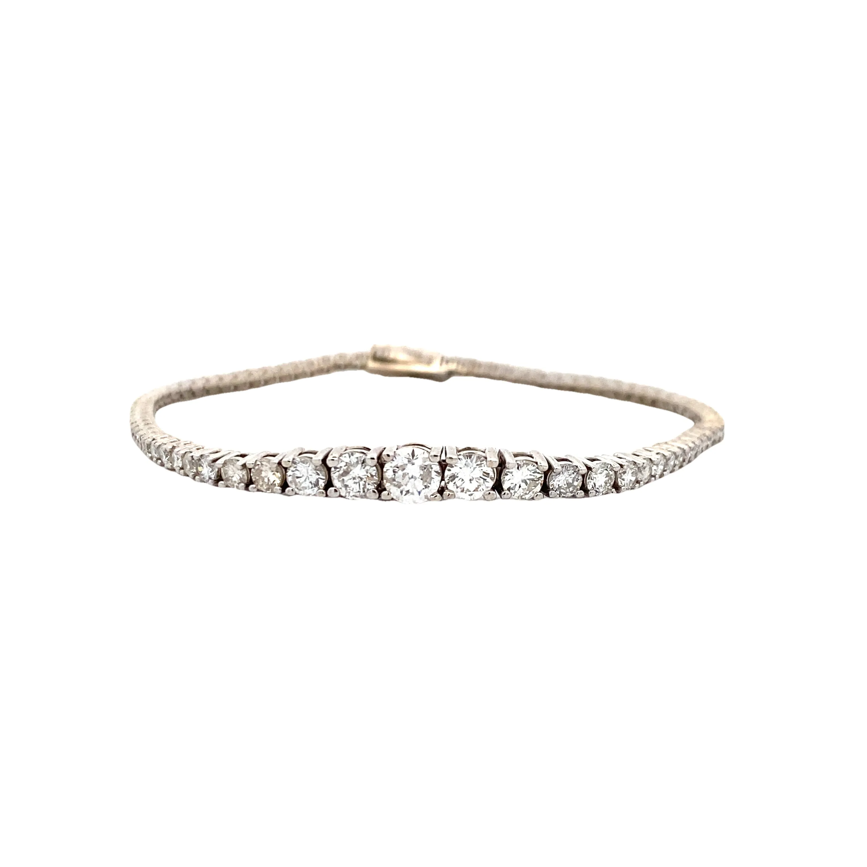 Beeghly & Co. White Gold Diamond Tennis Bracelet