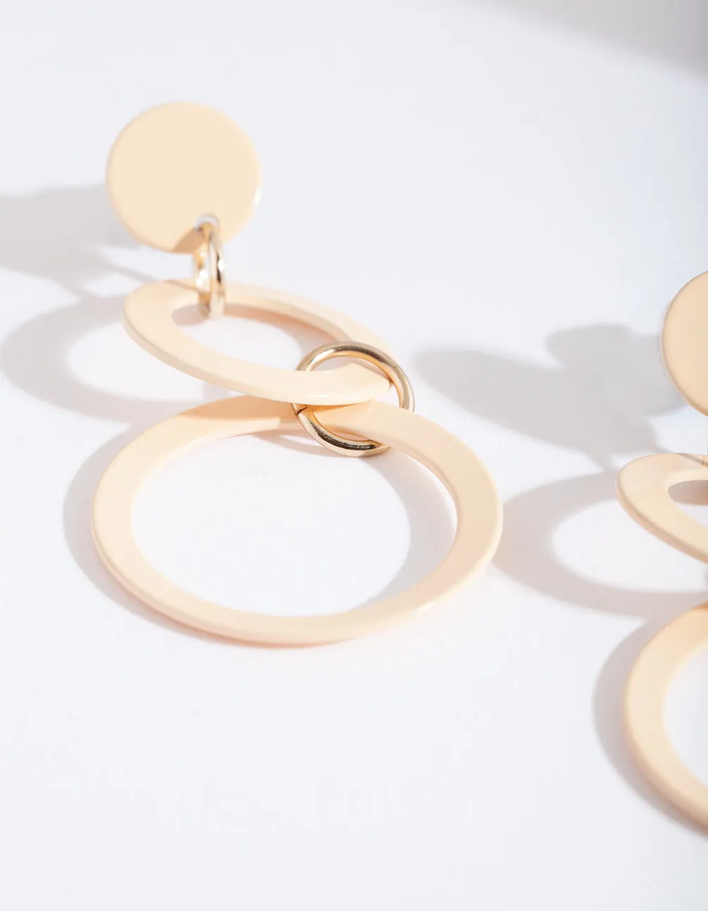 Beige Looped Drop Earring