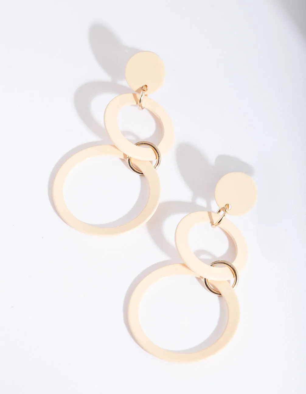 Beige Looped Drop Earring