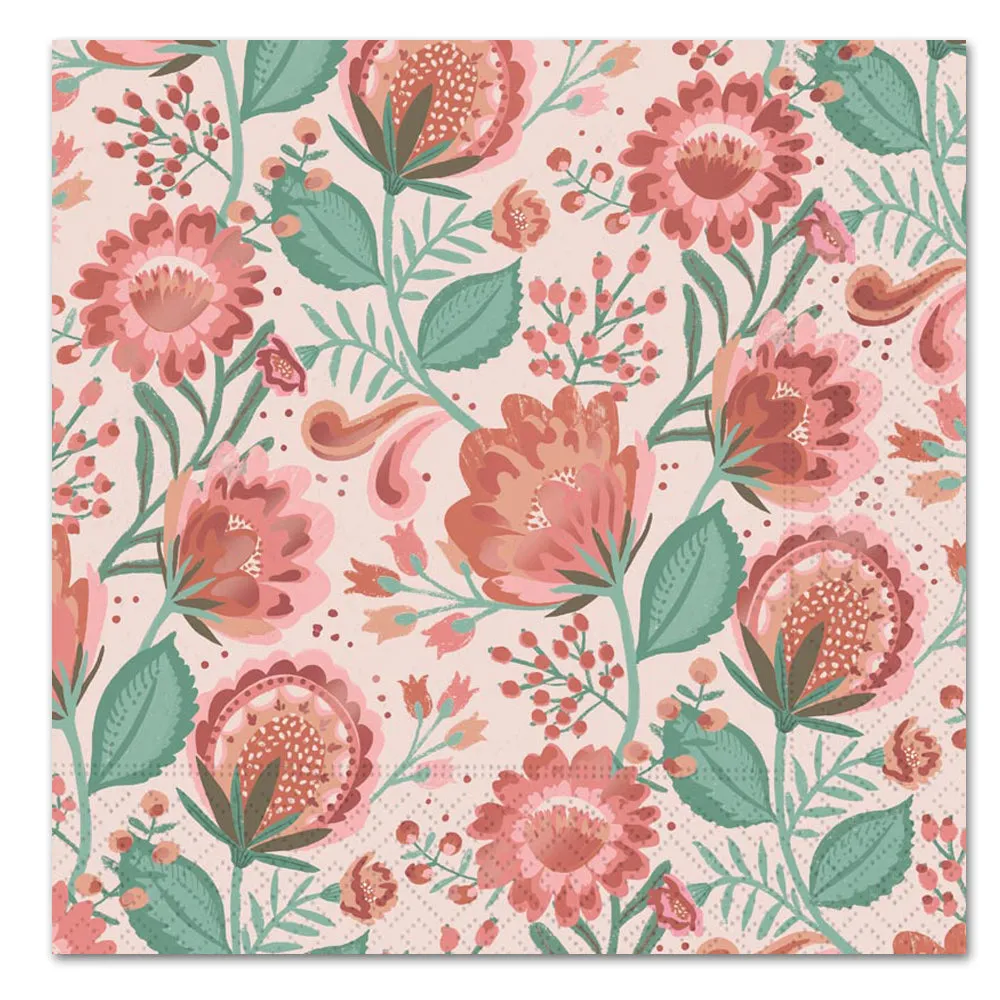 Bohemian Blossom Paper Luncheon Napkins