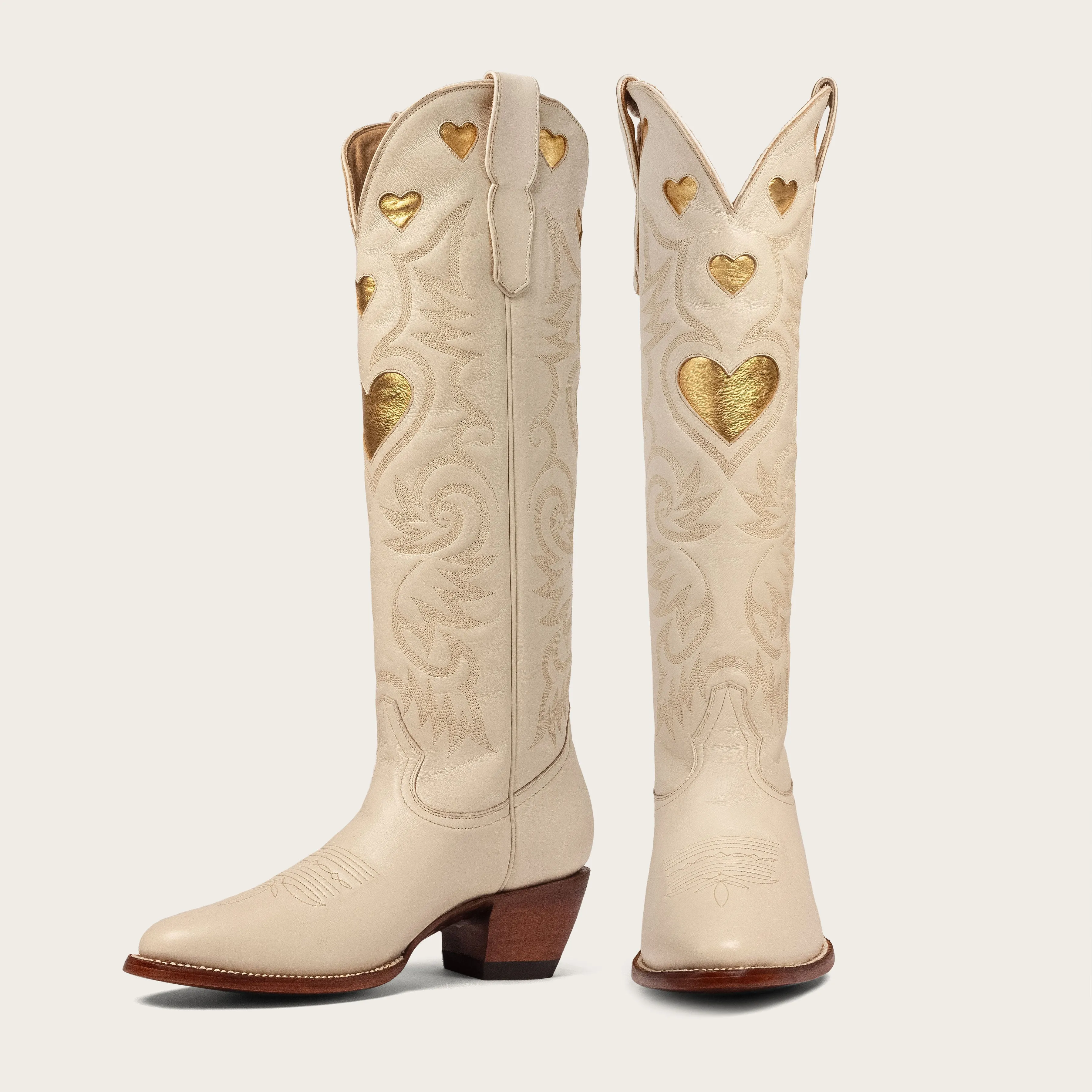 Bone & Gold Heart Boot