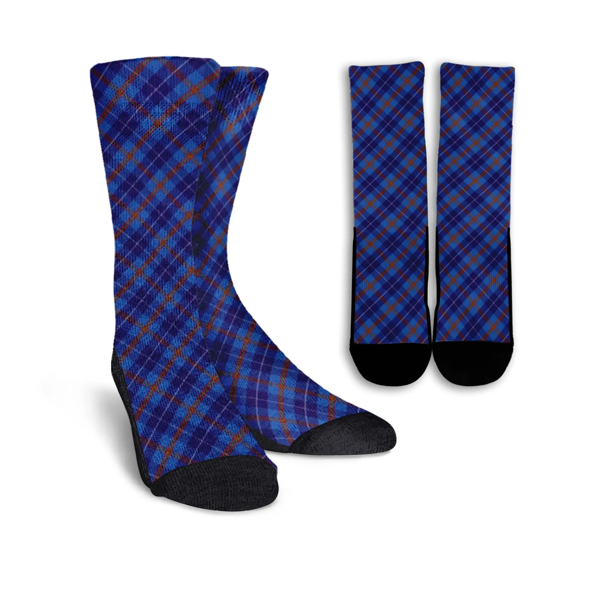 Bryson Tartan Crew Socks Cross Tartan Style