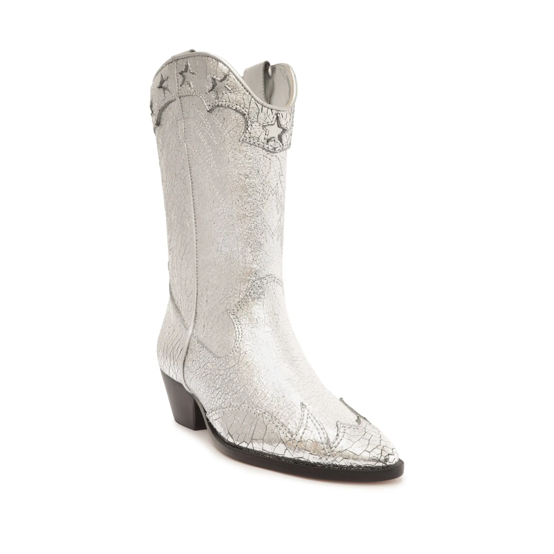 Cicera Metallic Leather Bootie