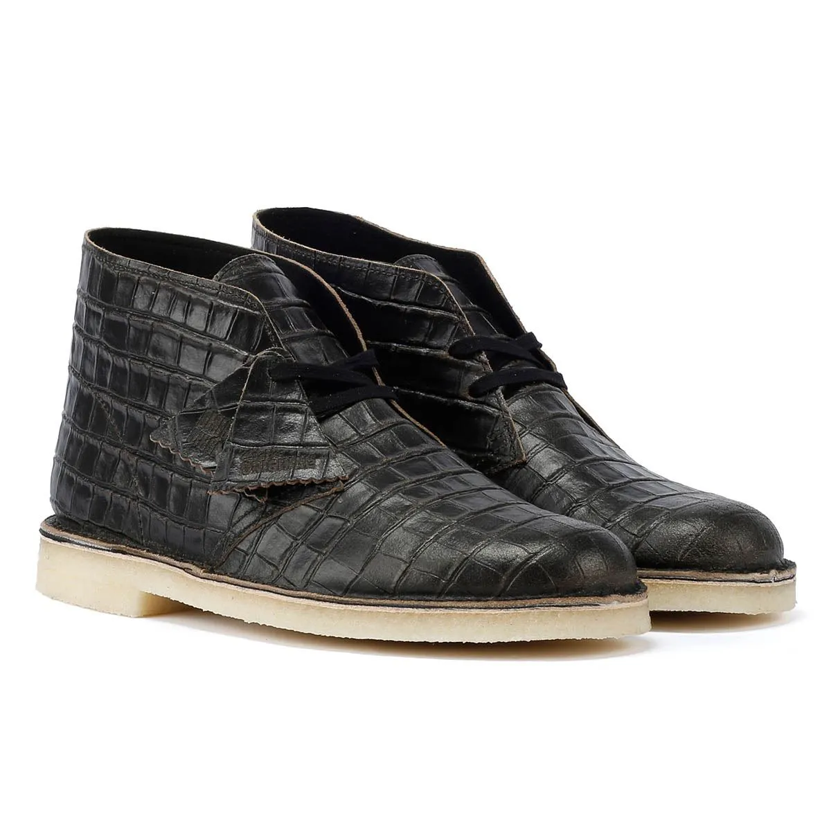 Clarks Originals Desert Harajuku Leather Men's Black Boots