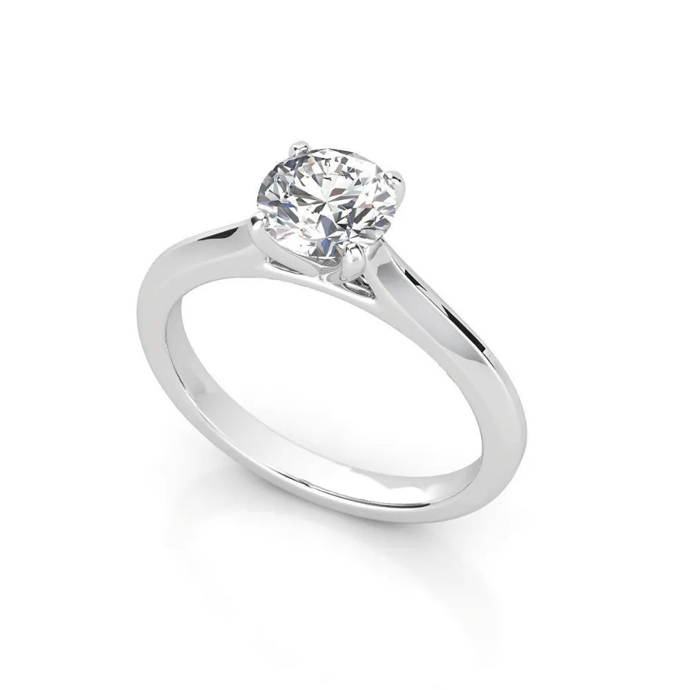 Classic Round-Cut Solitaire Diamond Engagement Ring