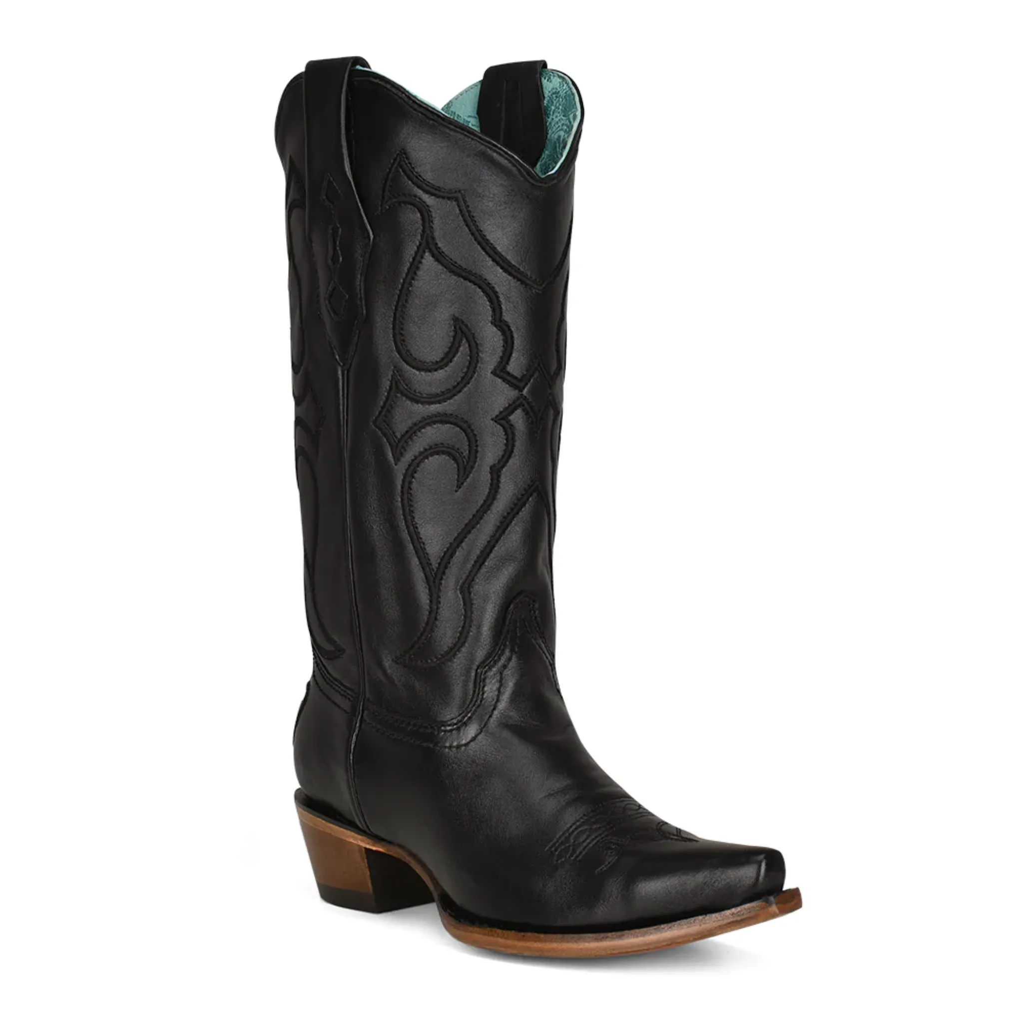 CORRAL WOMEN'S BLACK MATCHING STITCH PATTERN WESTERN BOOT - Z5072