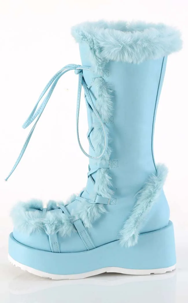 CUBBY-311 Baby Blue Vegan Suede Boots (AU Stock)