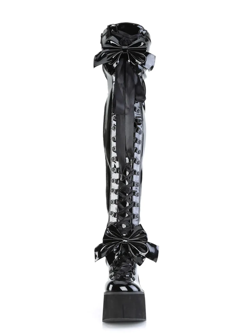 DEMONIA KERA 303 PLATFORM BOOTS - BLACK PATENT ✰ PRE ORDER ✰