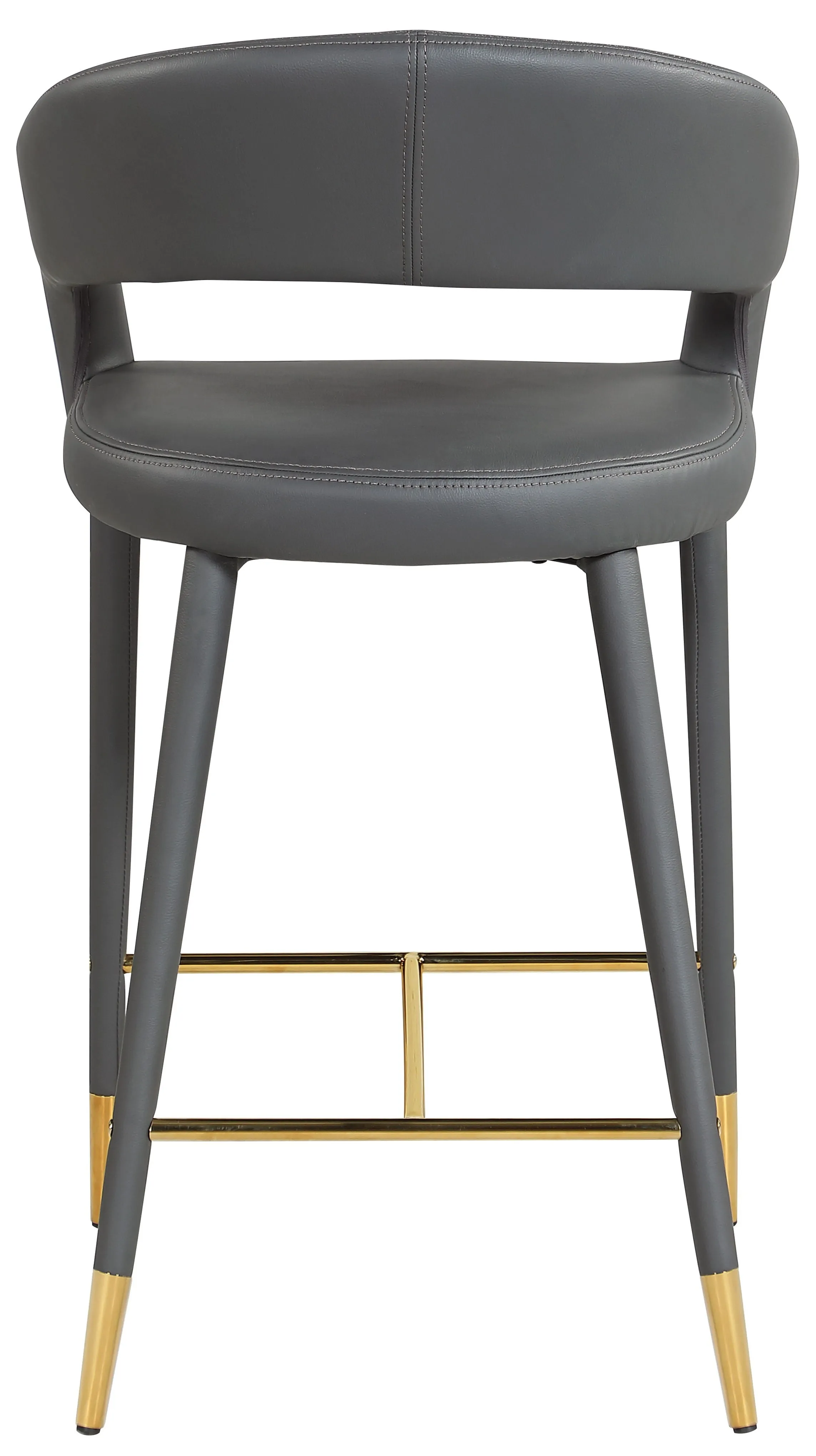 Destiny - Stool - Gray - Faux Leather