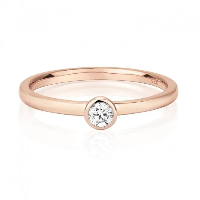 Diamond Jewellery 9ct Rubover Rose Gold Ring RD828R