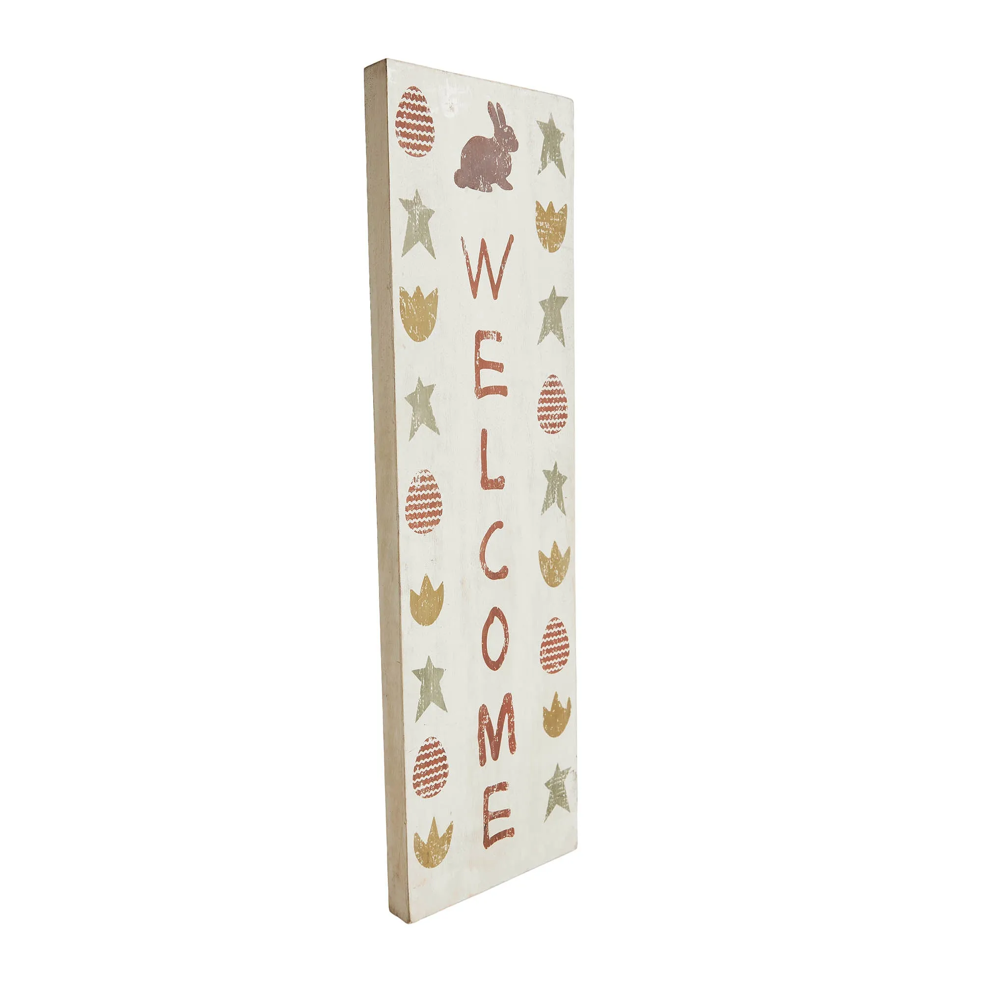 Easter Welcome Wooden Sign 20x6