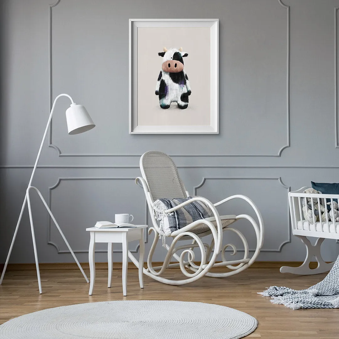 Farmyard Cow Nursery Print