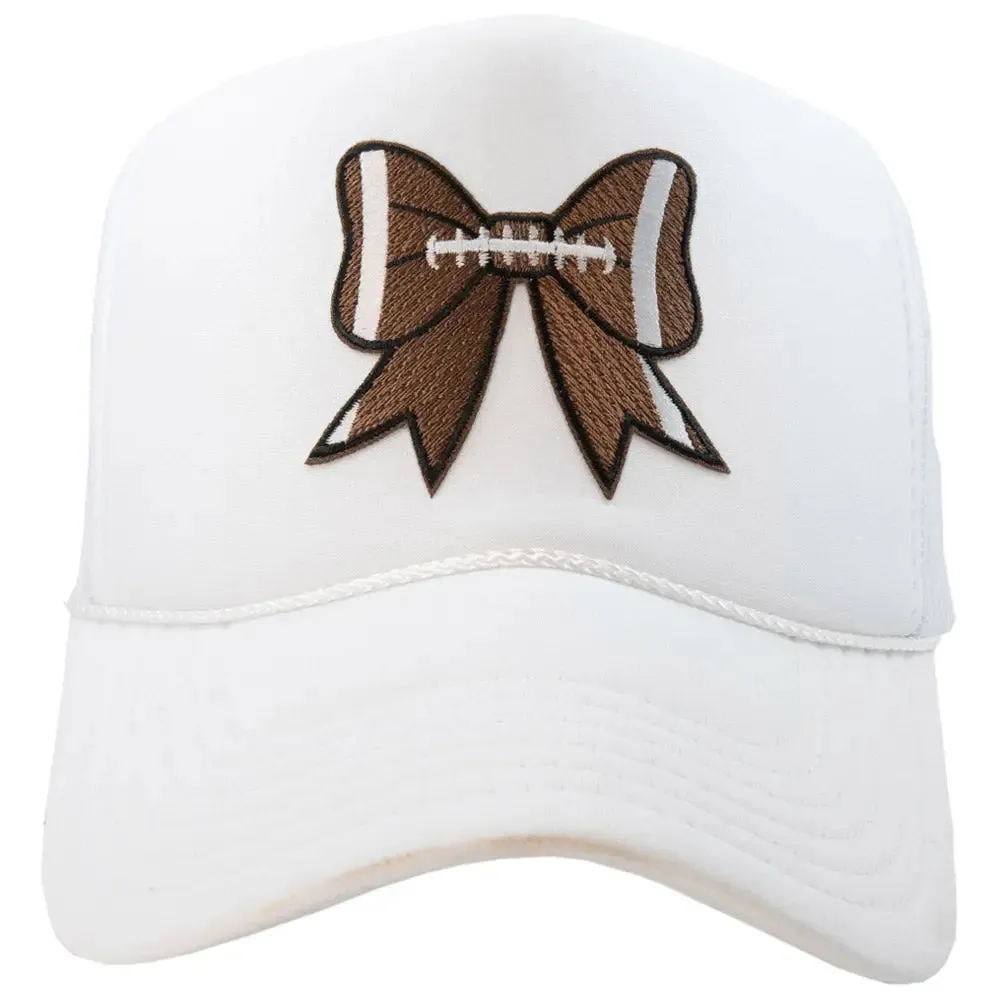 Football Bow Patch Foam Trucker Hat