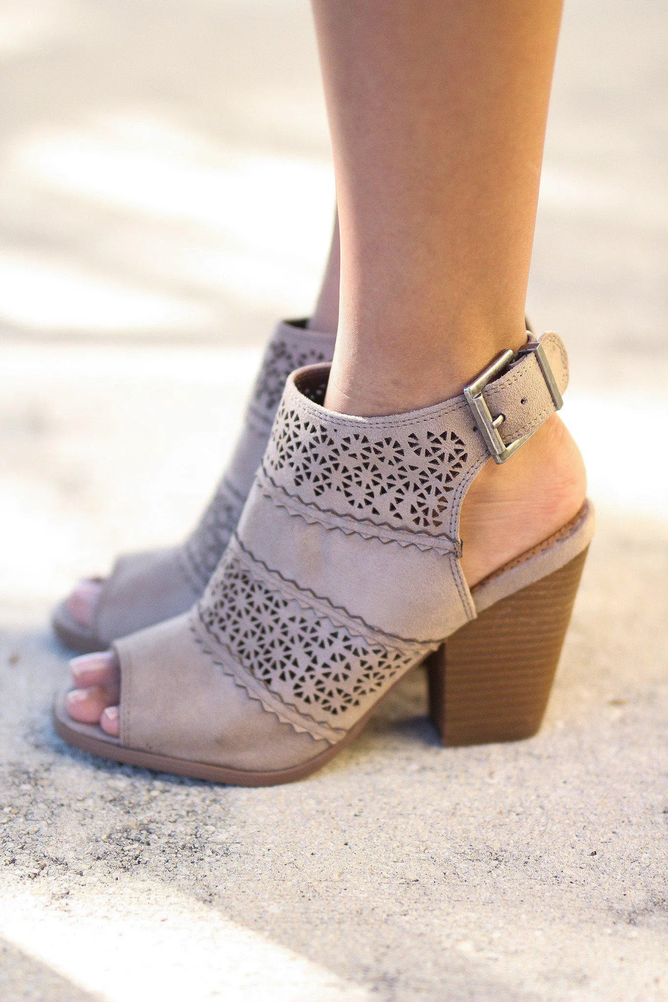 Girl B Flossin Taupe Booties