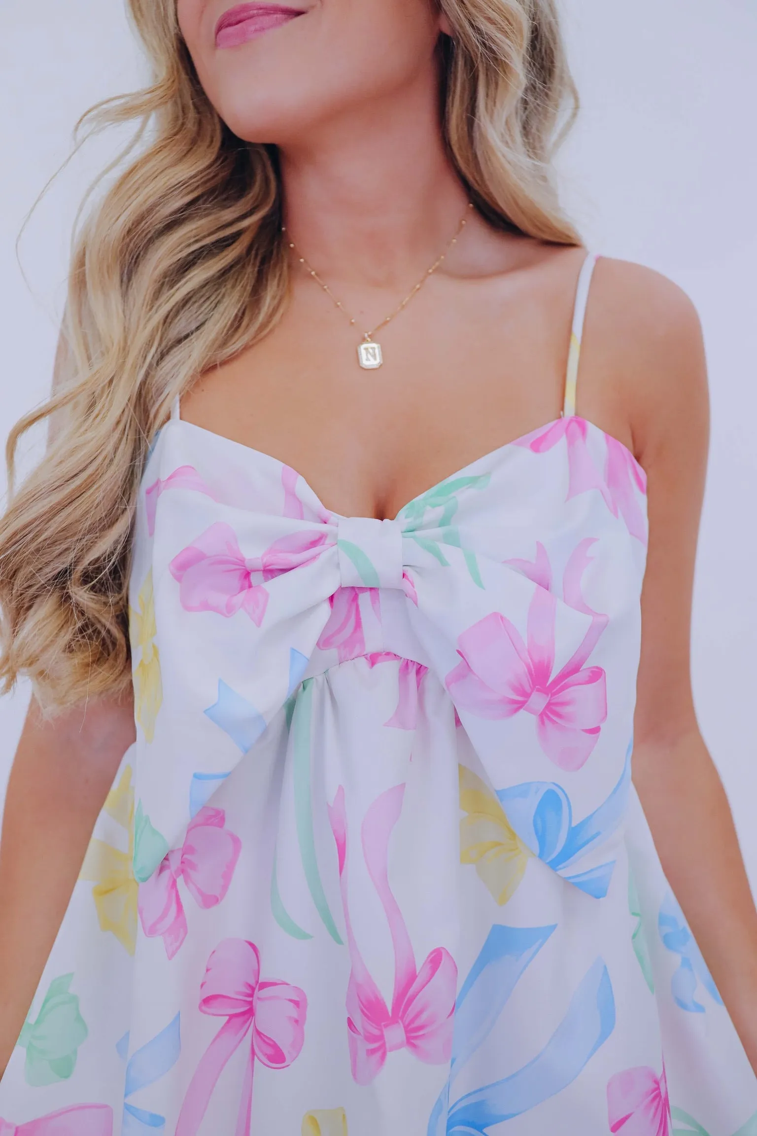 Girly Girl Bow Mini Dress