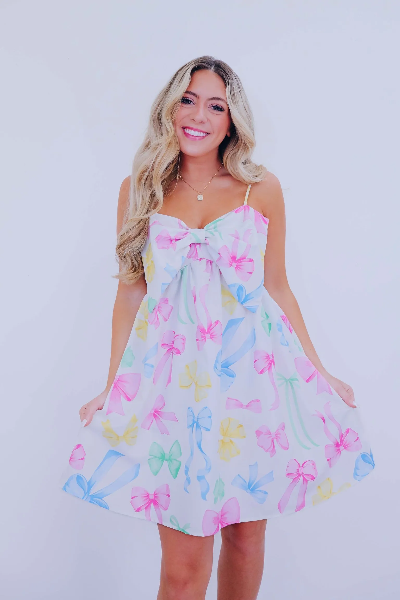 Girly Girl Bow Mini Dress