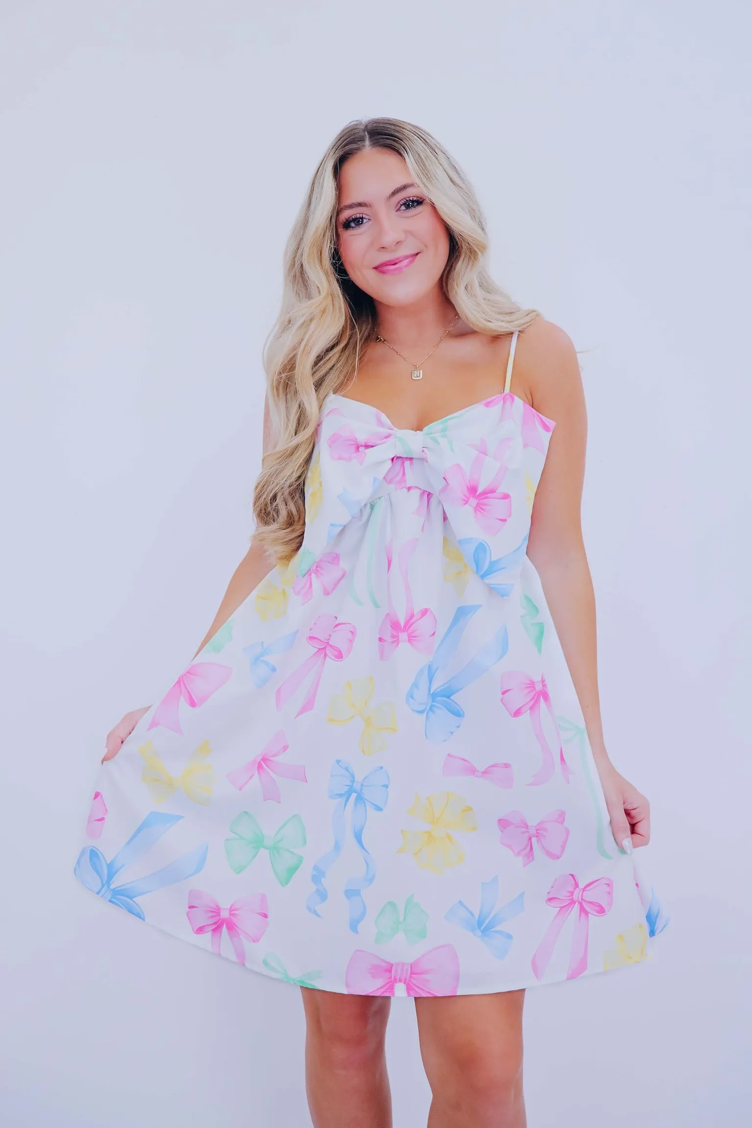 Girly Girl Bow Mini Dress