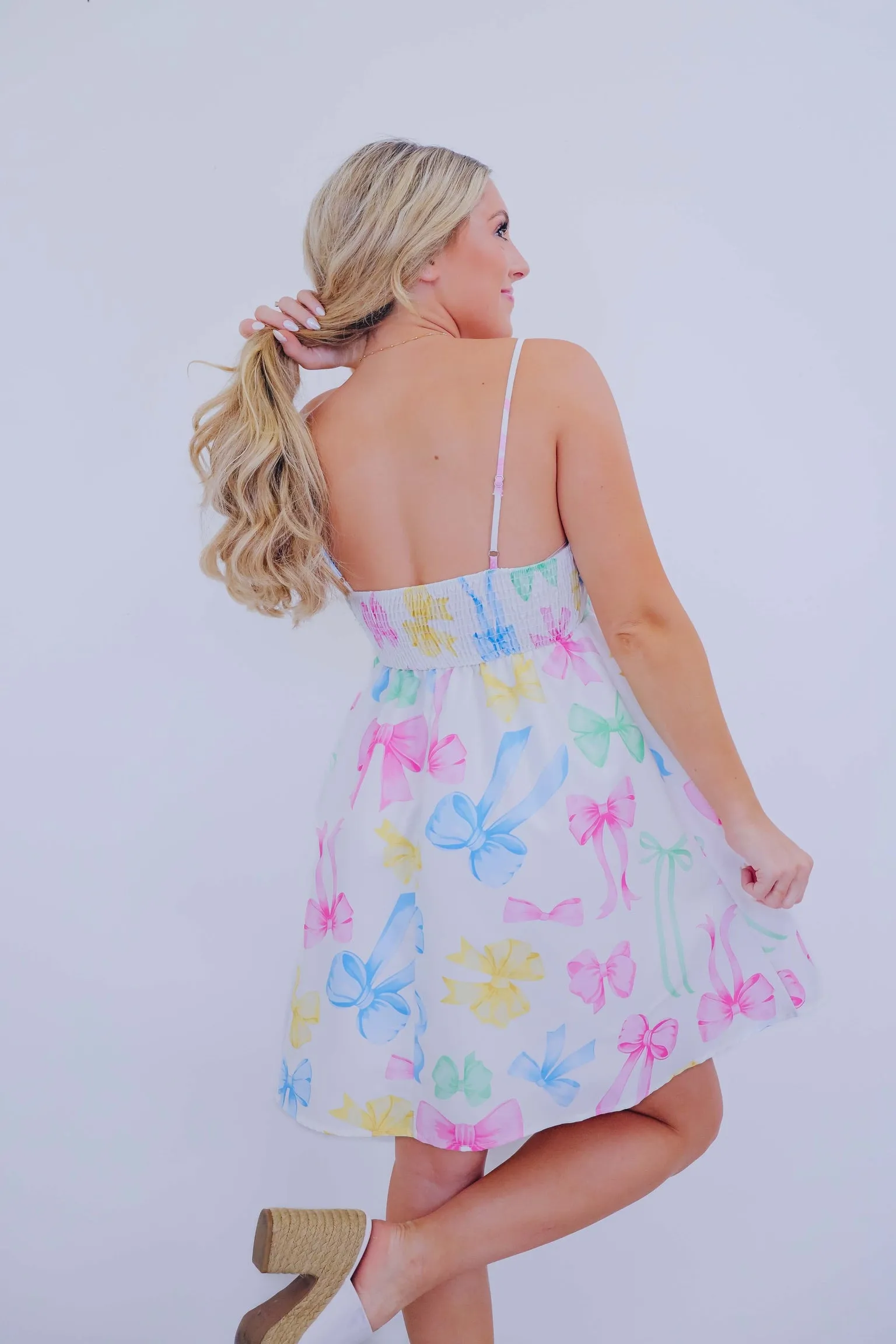 Girly Girl Bow Mini Dress