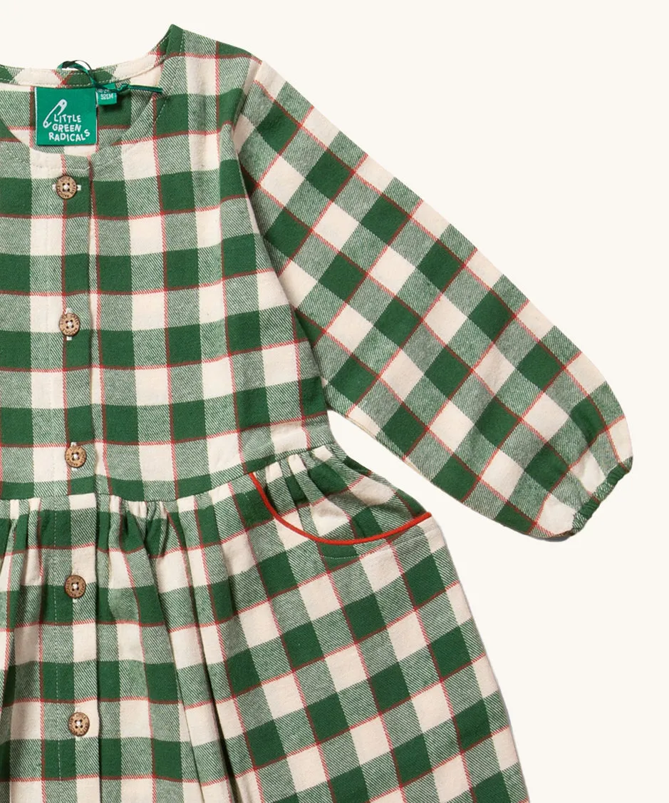 LGR Check Pocket Dress - Fern Green