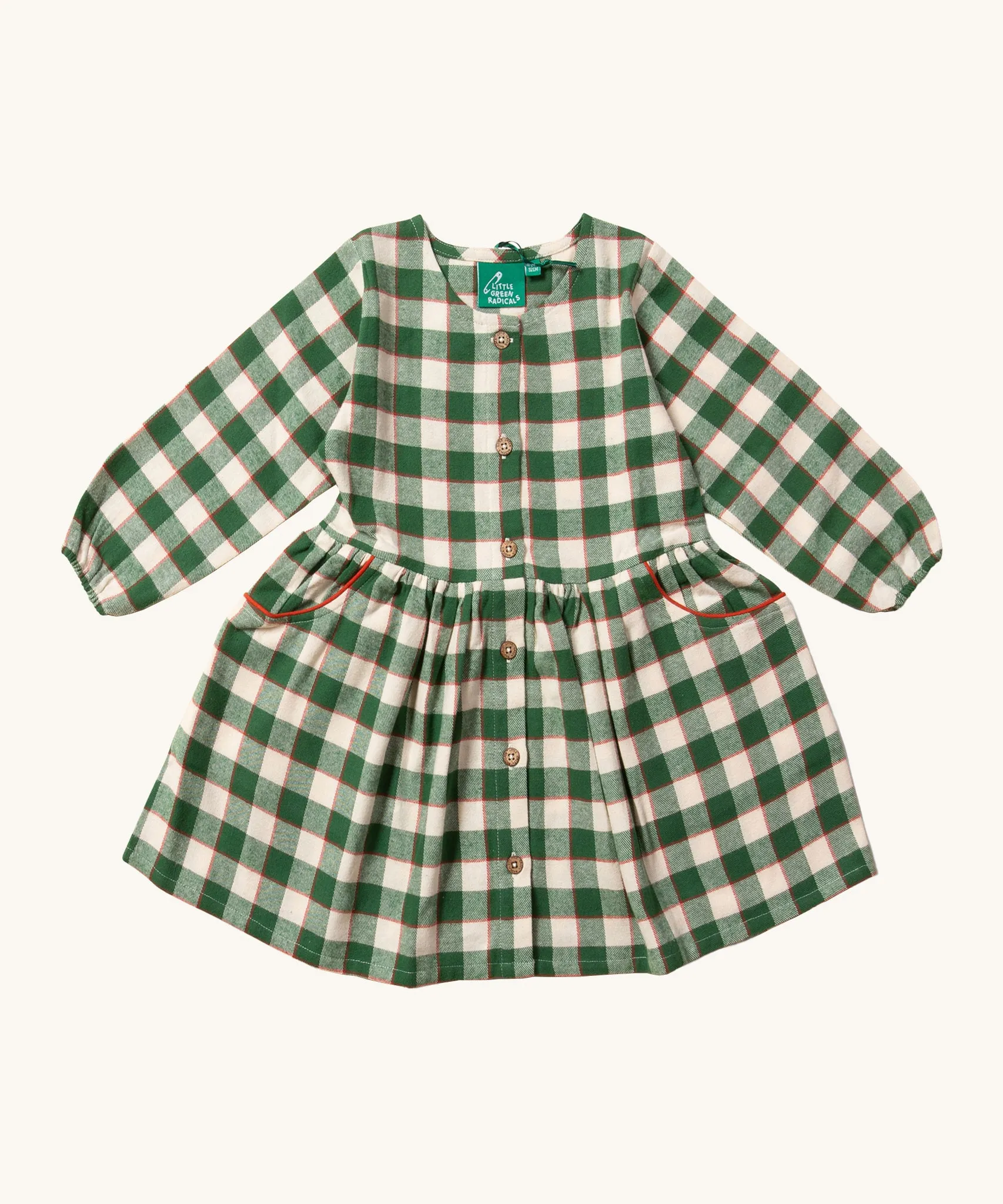 LGR Check Pocket Dress - Fern Green