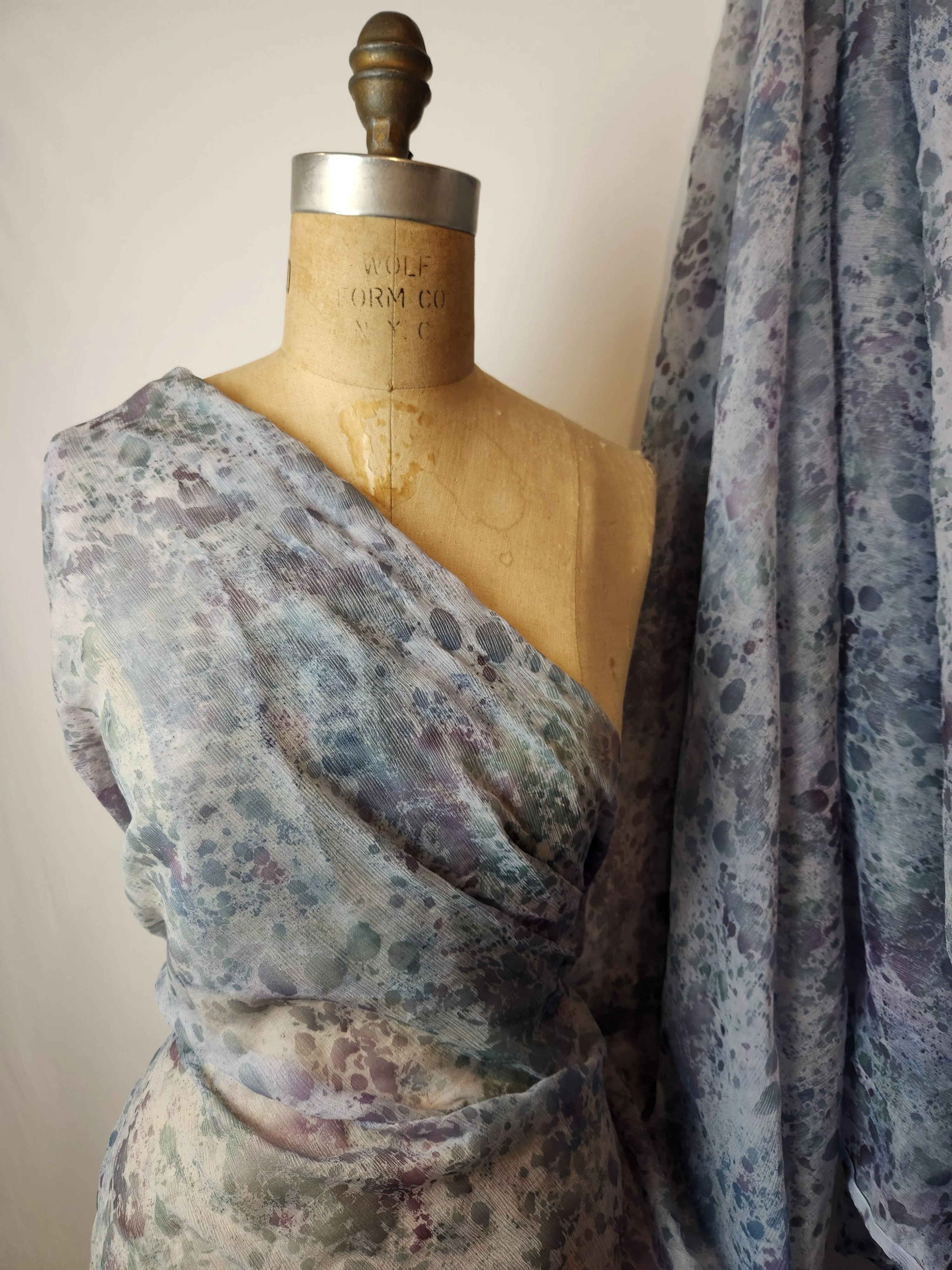 Lilac Moon Crinkle Silk Chiffon