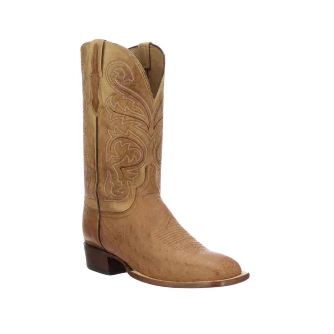 Lucchese Boot Men's Lance Smooth Ostrich Square Toe Boot