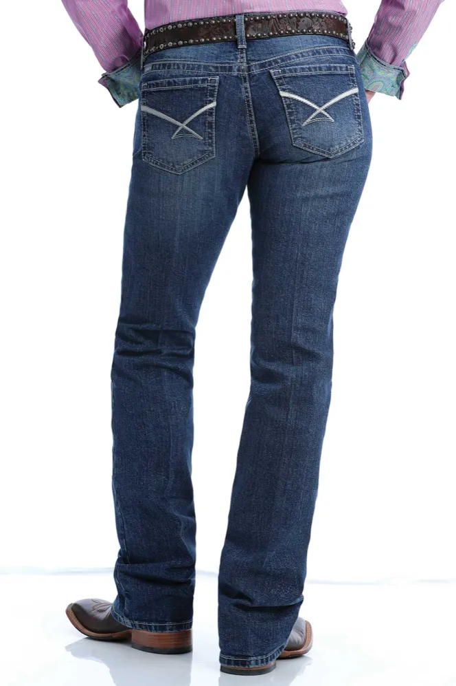 MJ82452071 - Cinch Women's Ada Mid Rise Bootcut Jeans - Med Stone Wash