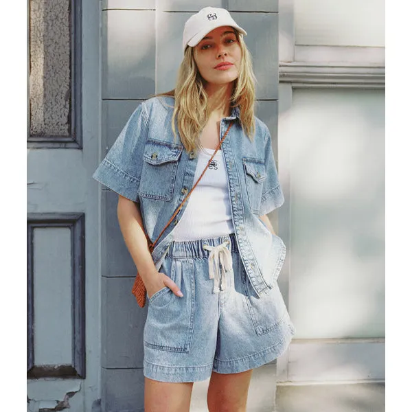 Relaxed Everyday Short - Vintage Blue Denim