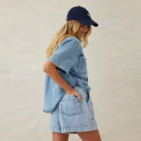 Relaxed Everyday Short - Vintage Blue Denim