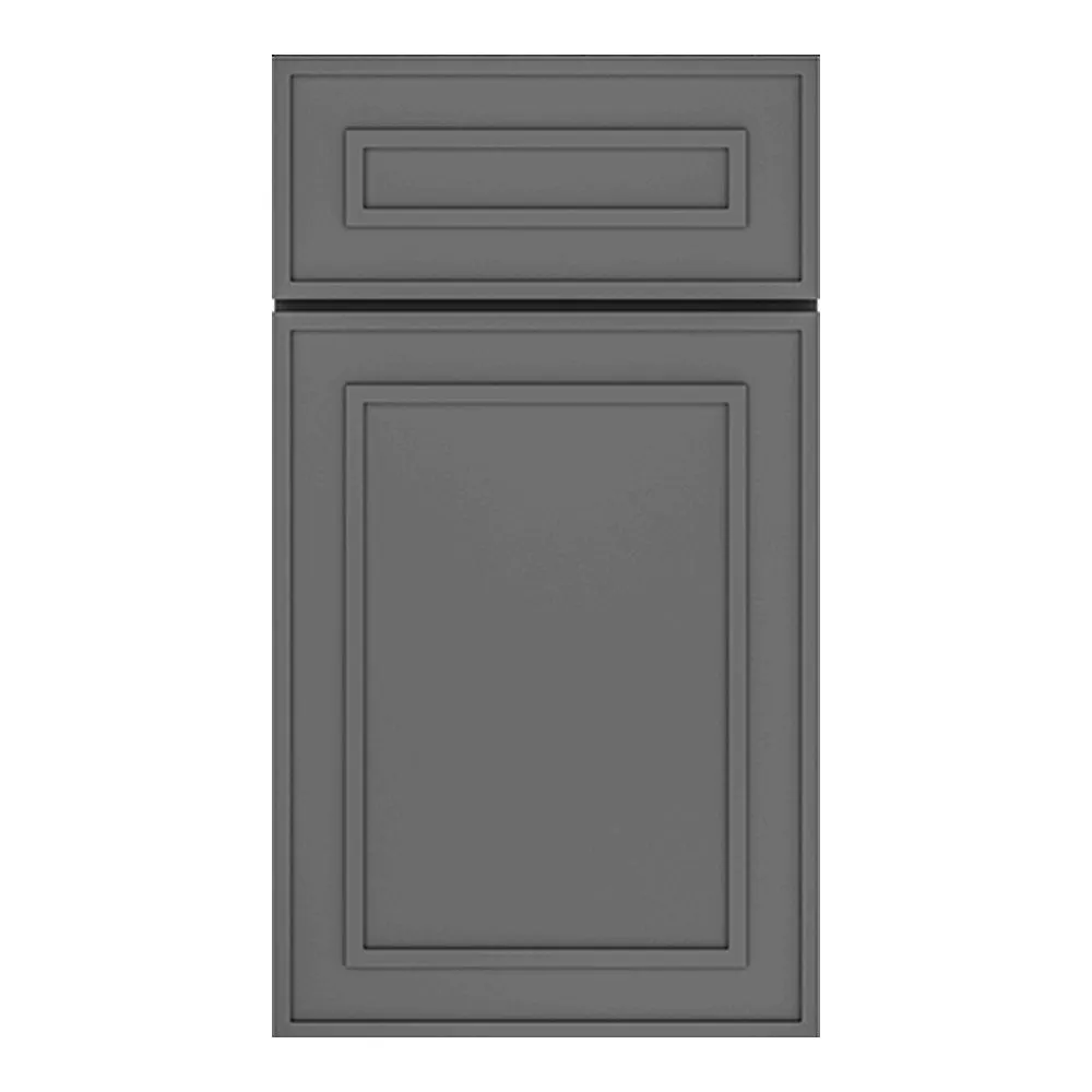 RTA - Elegant Shaker Grey - 21"W x 42"H x 0.75"D - Wall Molding Glass Door with 1 Door