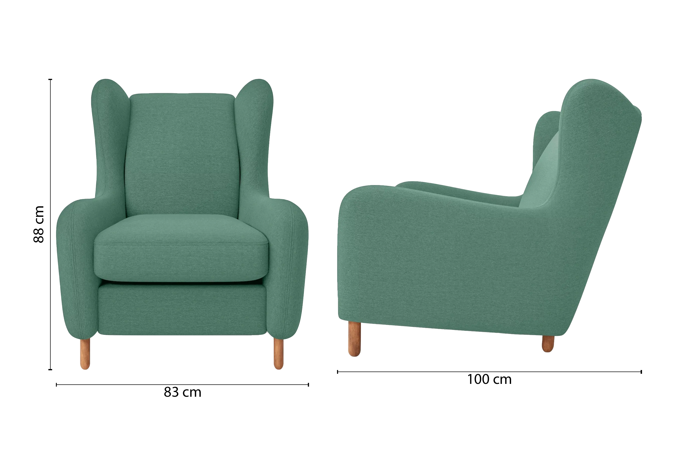 Sassari Armchair Mint Green Linen Fabric