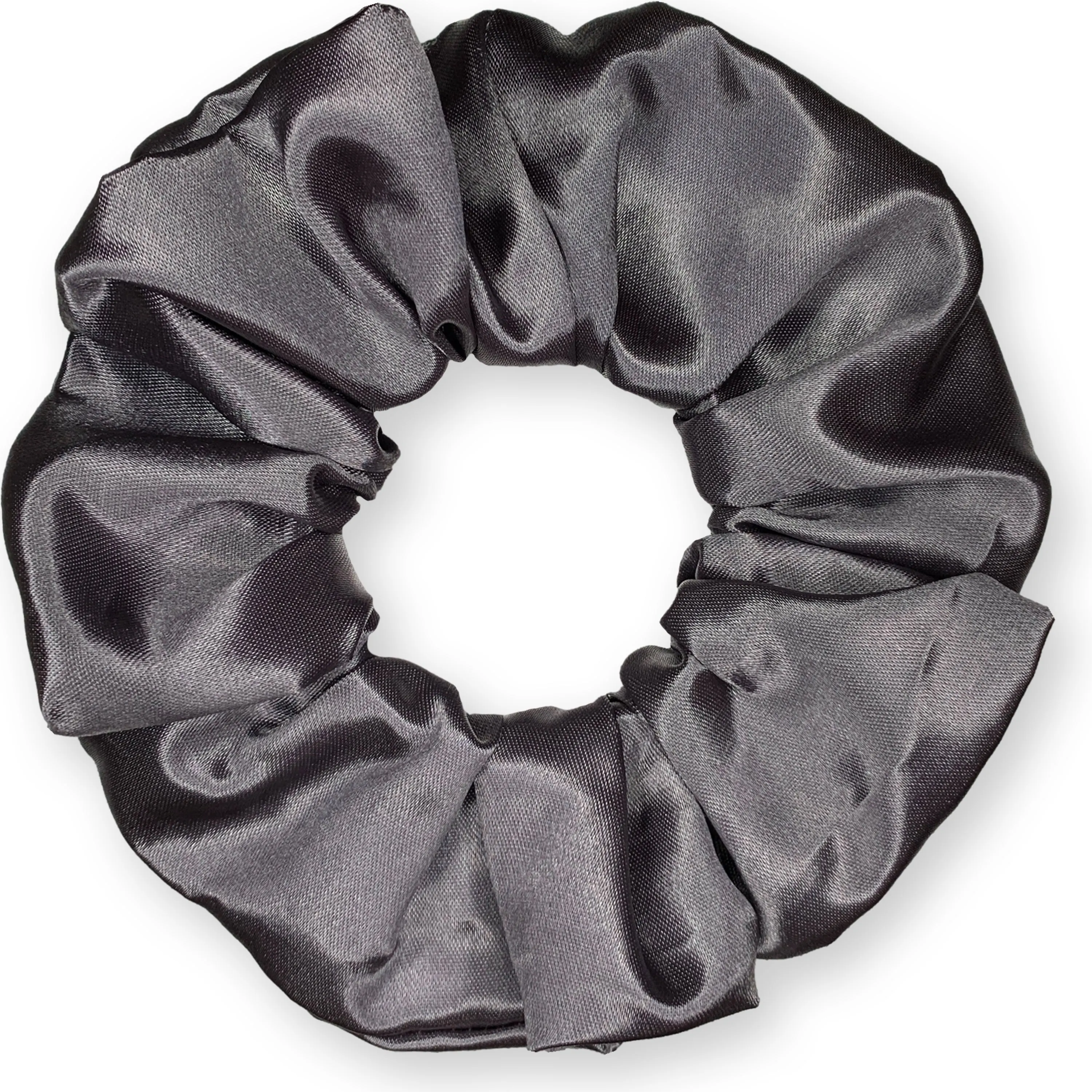 Scrunchies Premium Bridal Satin Available in 3 Sizes Made in the USA Charcoal