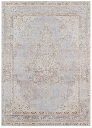 Soft Gray Vintage Style Rug