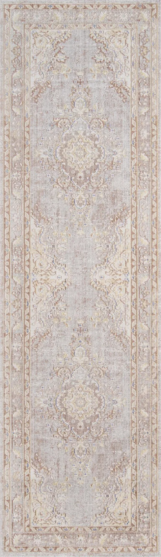 Soft Gray Vintage Style Rug