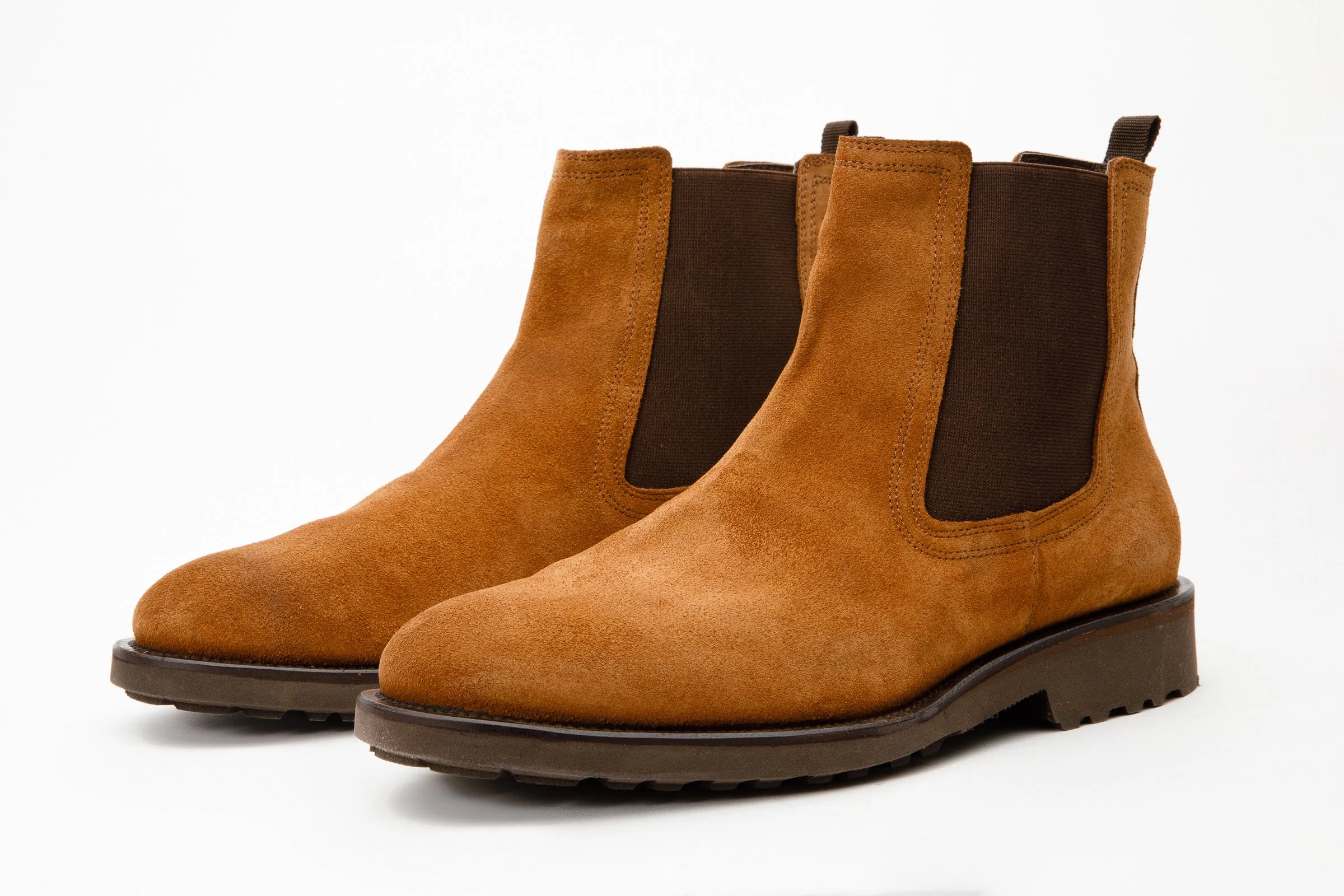 The Nayrobi Tan Suede Leather Chelsea Casual Men Boot  Final Sale!