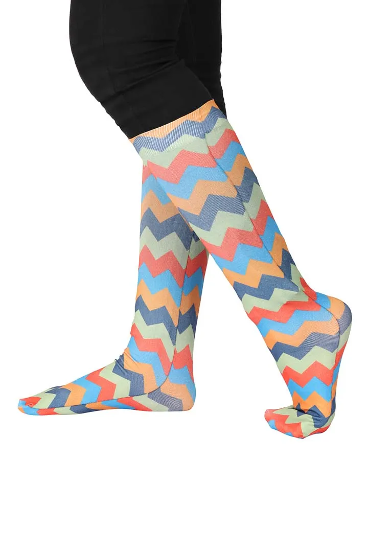 TuffRider Ladies CoolMax Printed Boot Socks