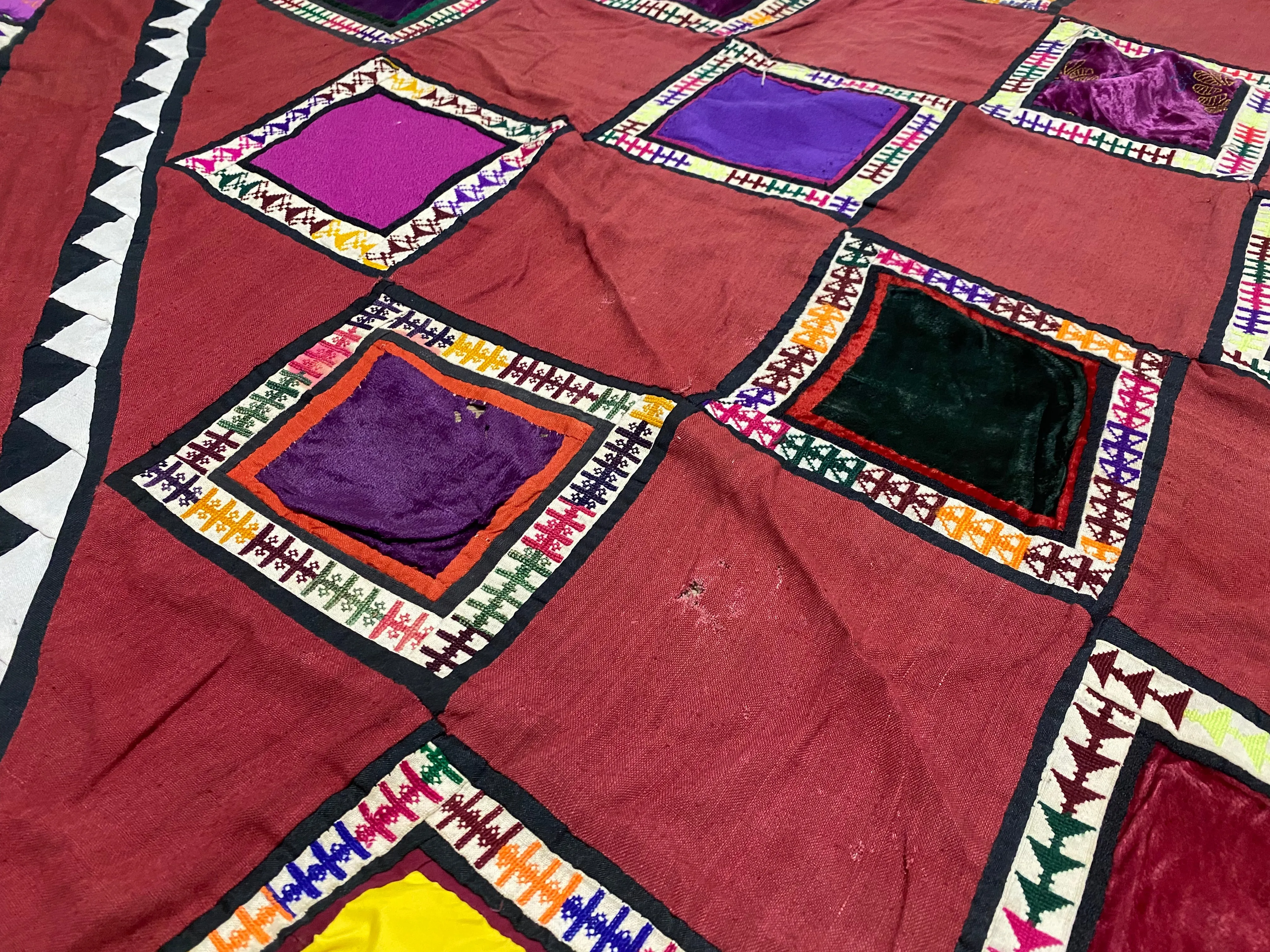 Uzbek Yuruk Yastik Lakai Patchwork Quilt