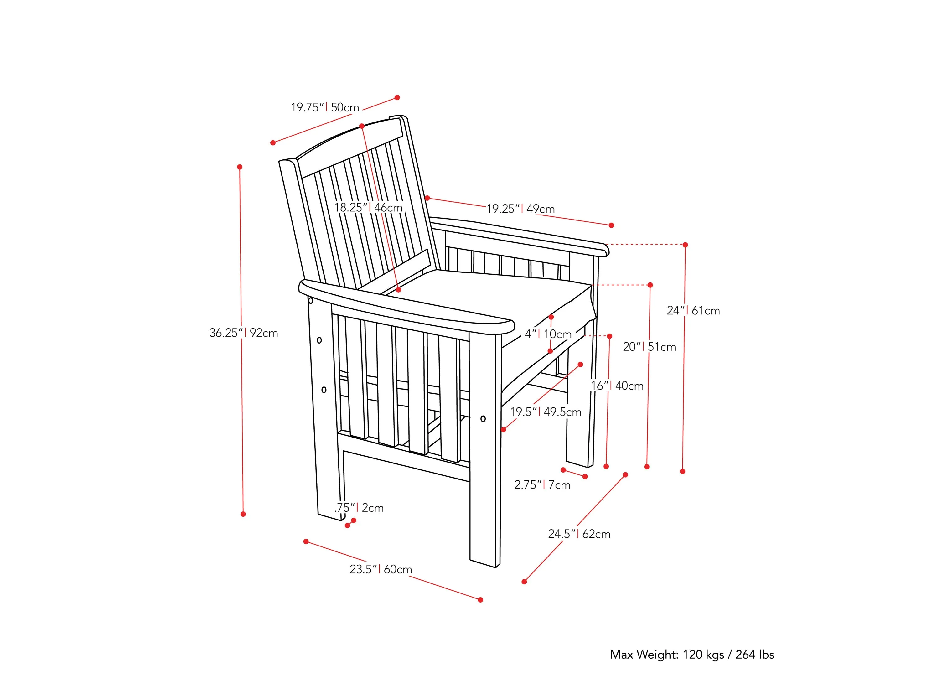 Washed White 4pc Wooden Patio Set