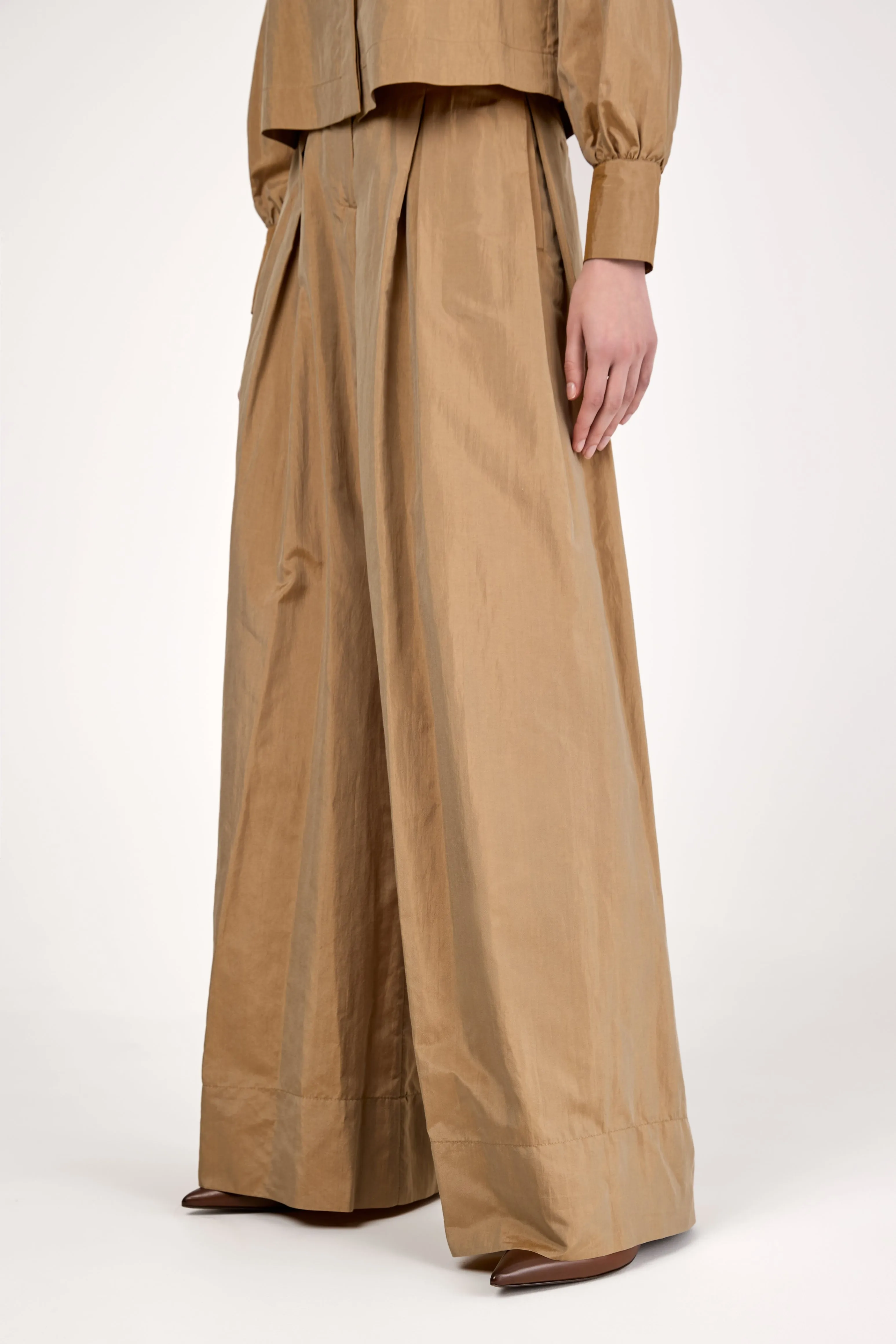 Wide Leg Trouser in Camel