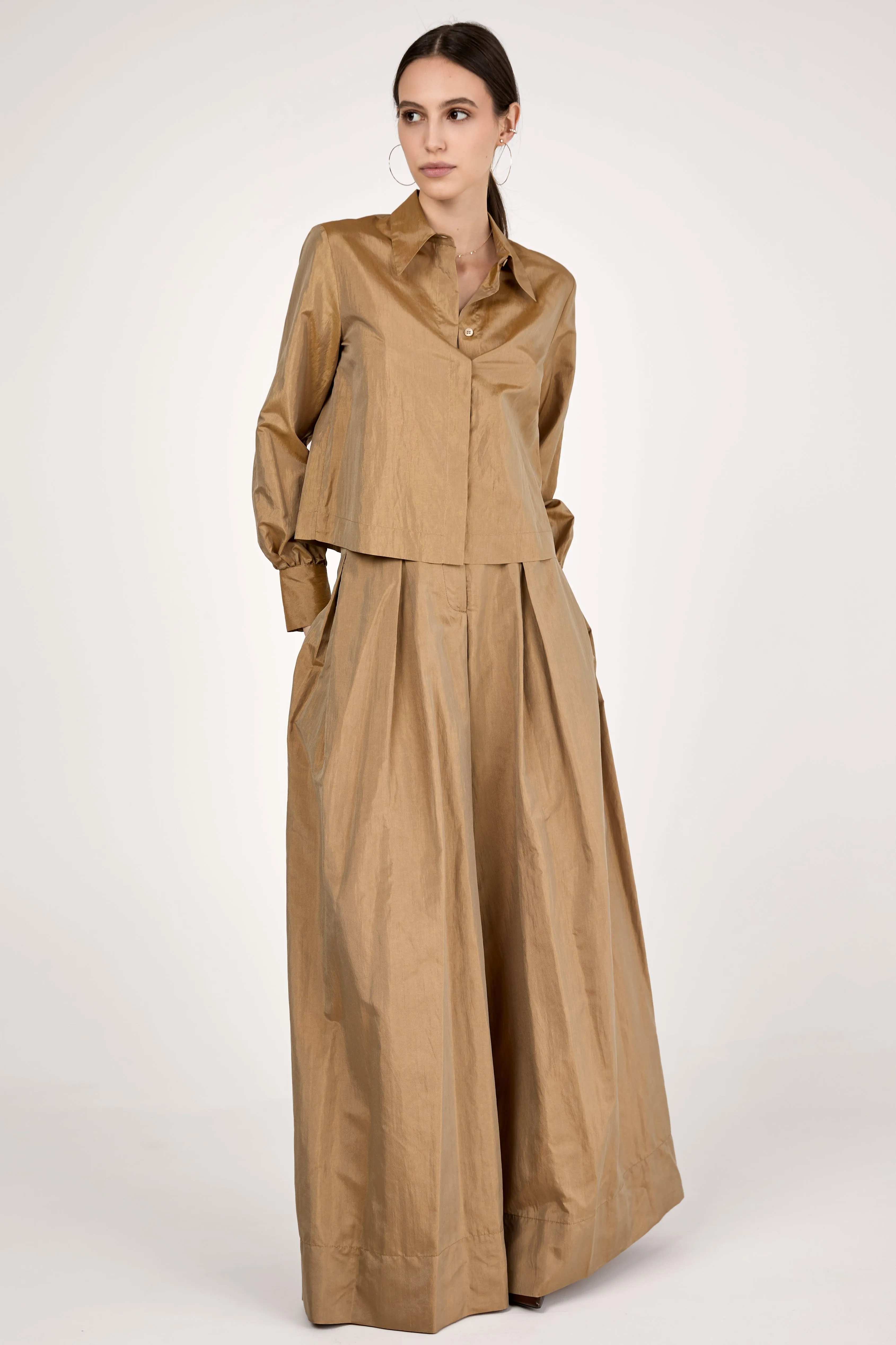 Wide Leg Trouser in Camel