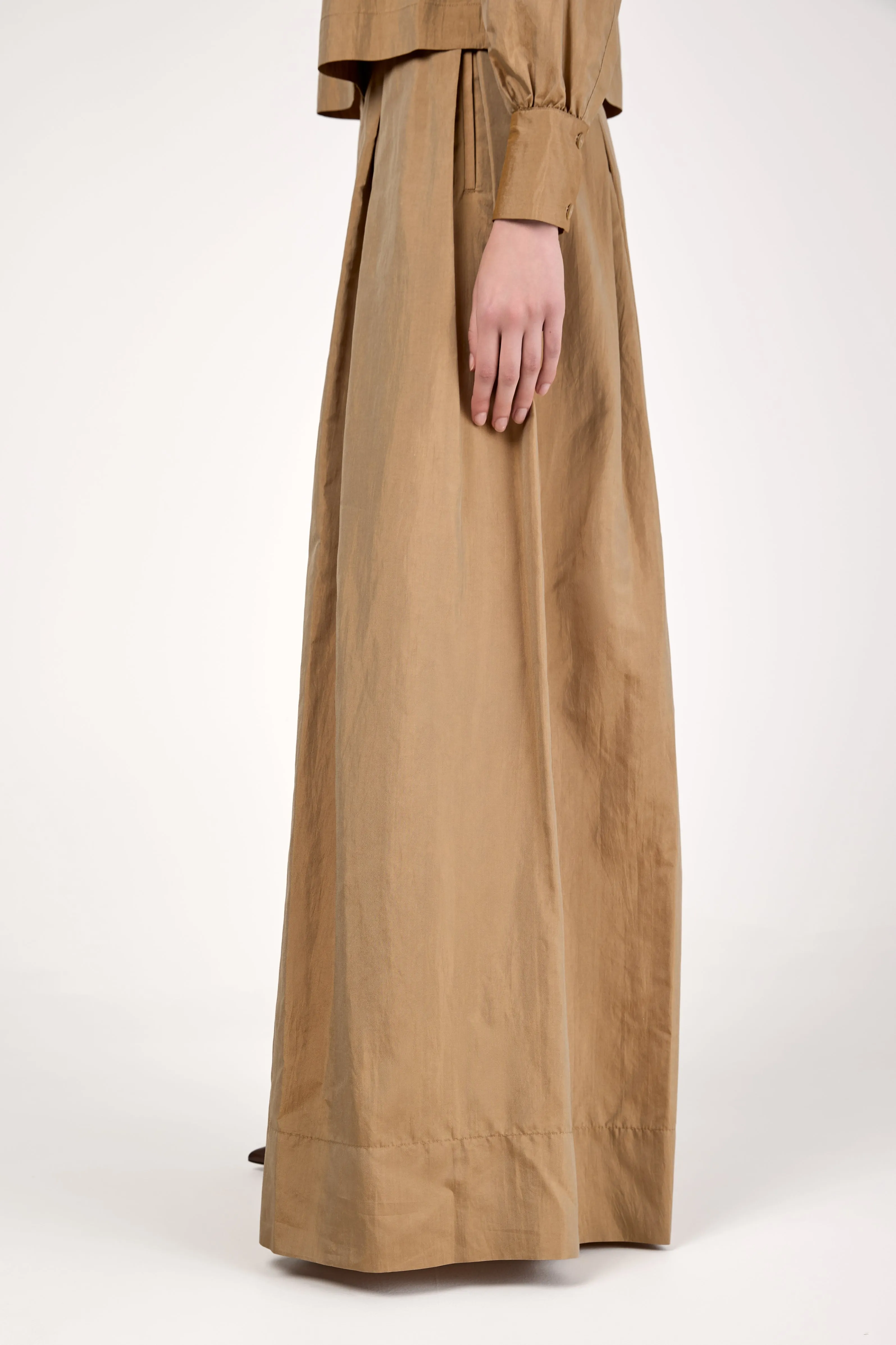 Wide Leg Trouser in Camel