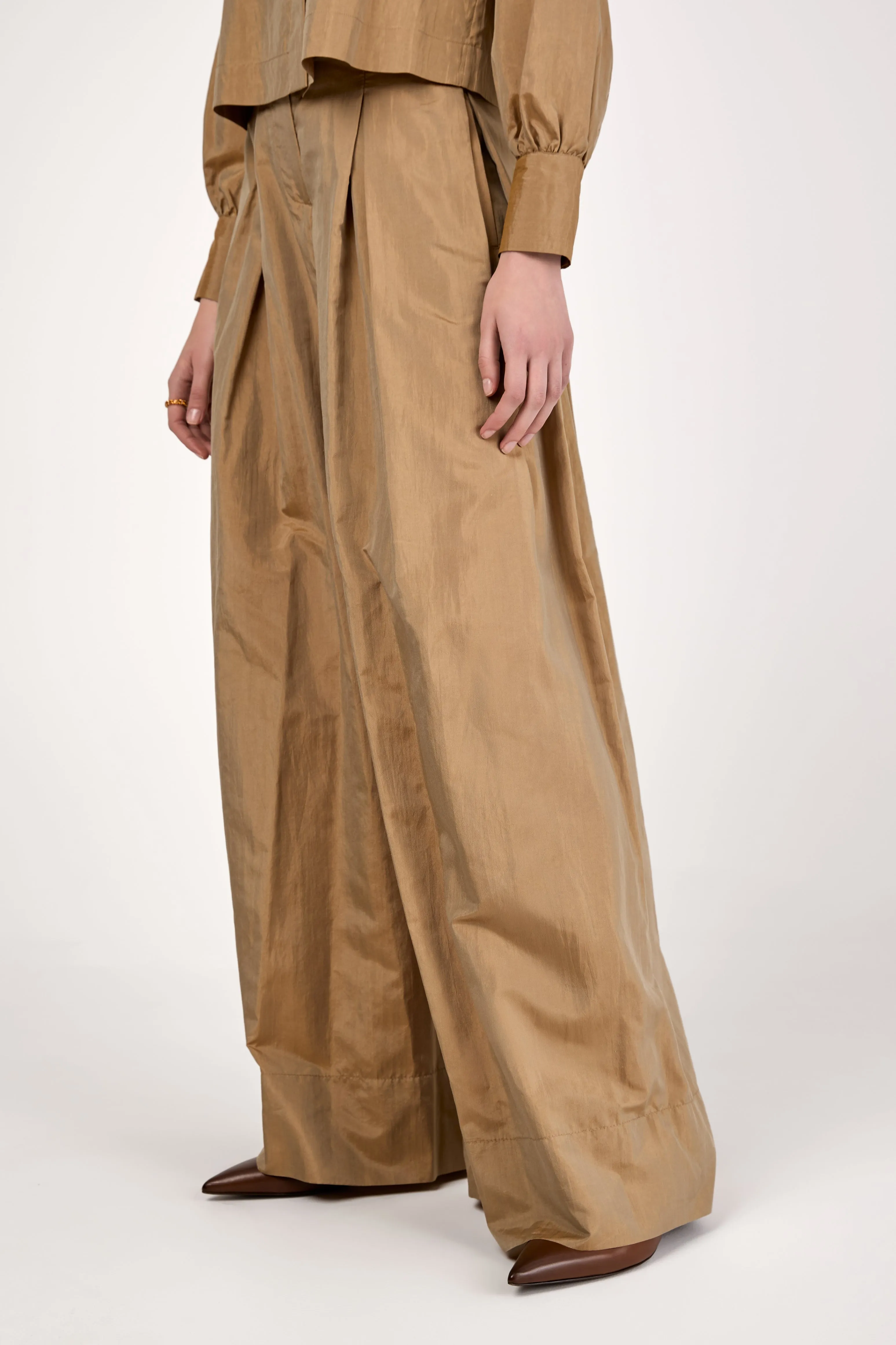 Wide Leg Trouser in Camel