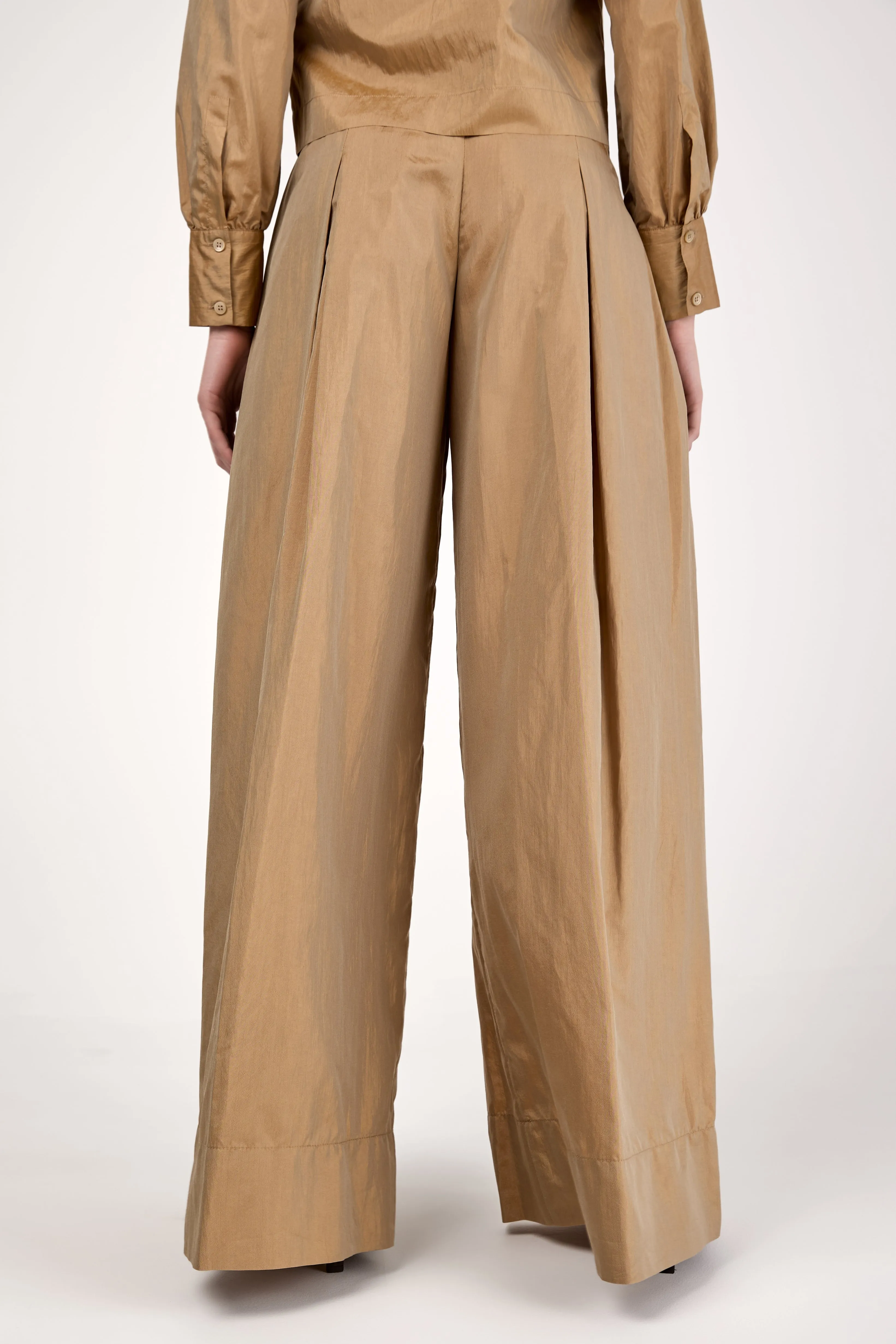 Wide Leg Trouser in Camel